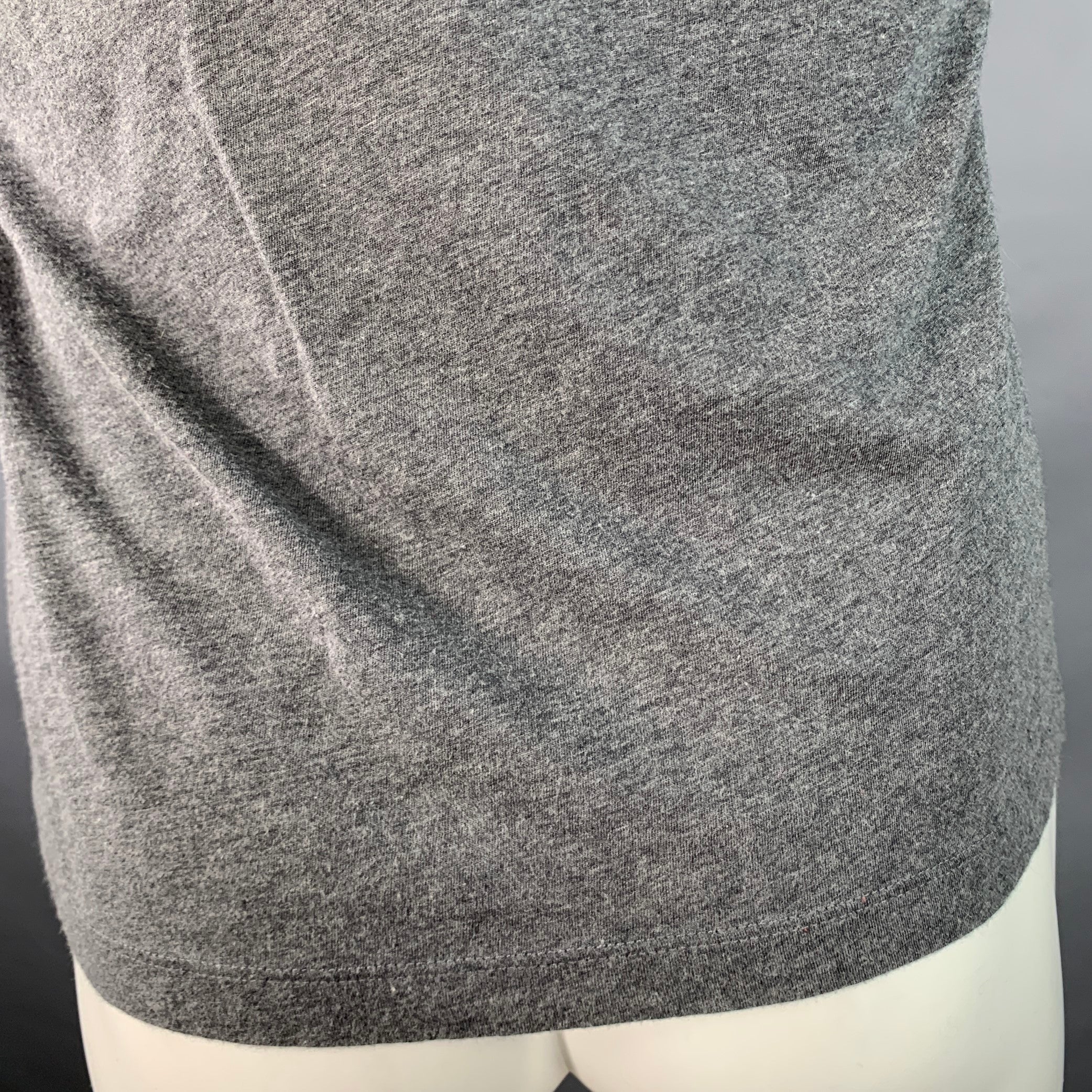EMPORIO ARMANI Size S Grey Green Cotton Jersey Crew Neck T-shirt - Image 5