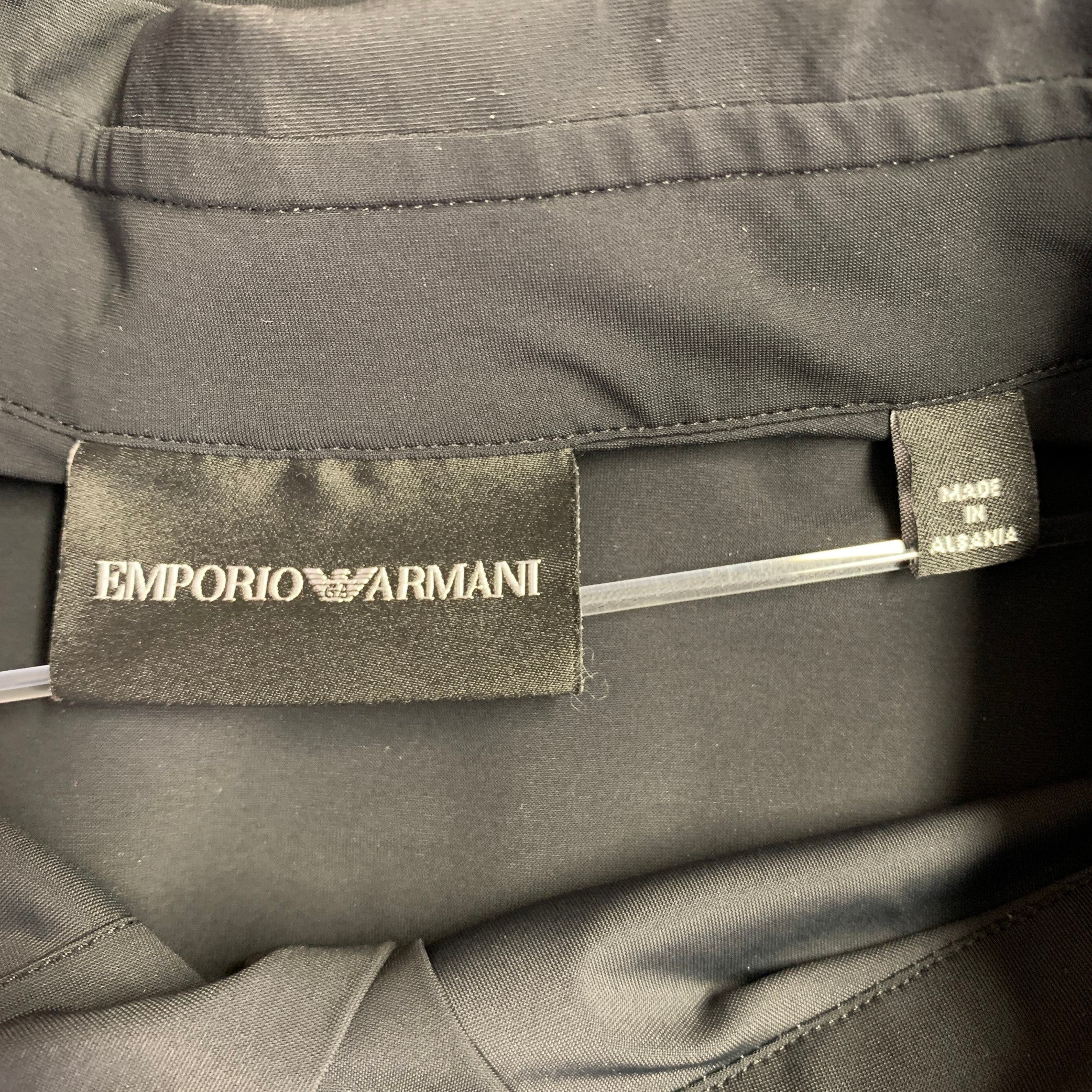 EMPORIO ARMANI Size XXL Black Polyamide Blend Long Sleeve Shirt - Image 4