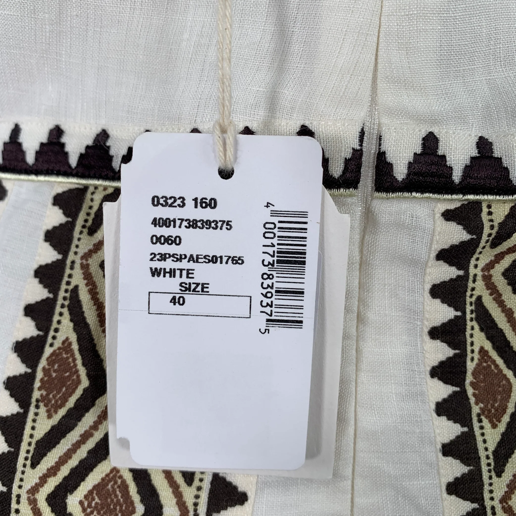 EMPORIO SIRENUSE Size 4 Paestum Cream Brown Linen Woven Sleeveless Long Dress - Image 5
