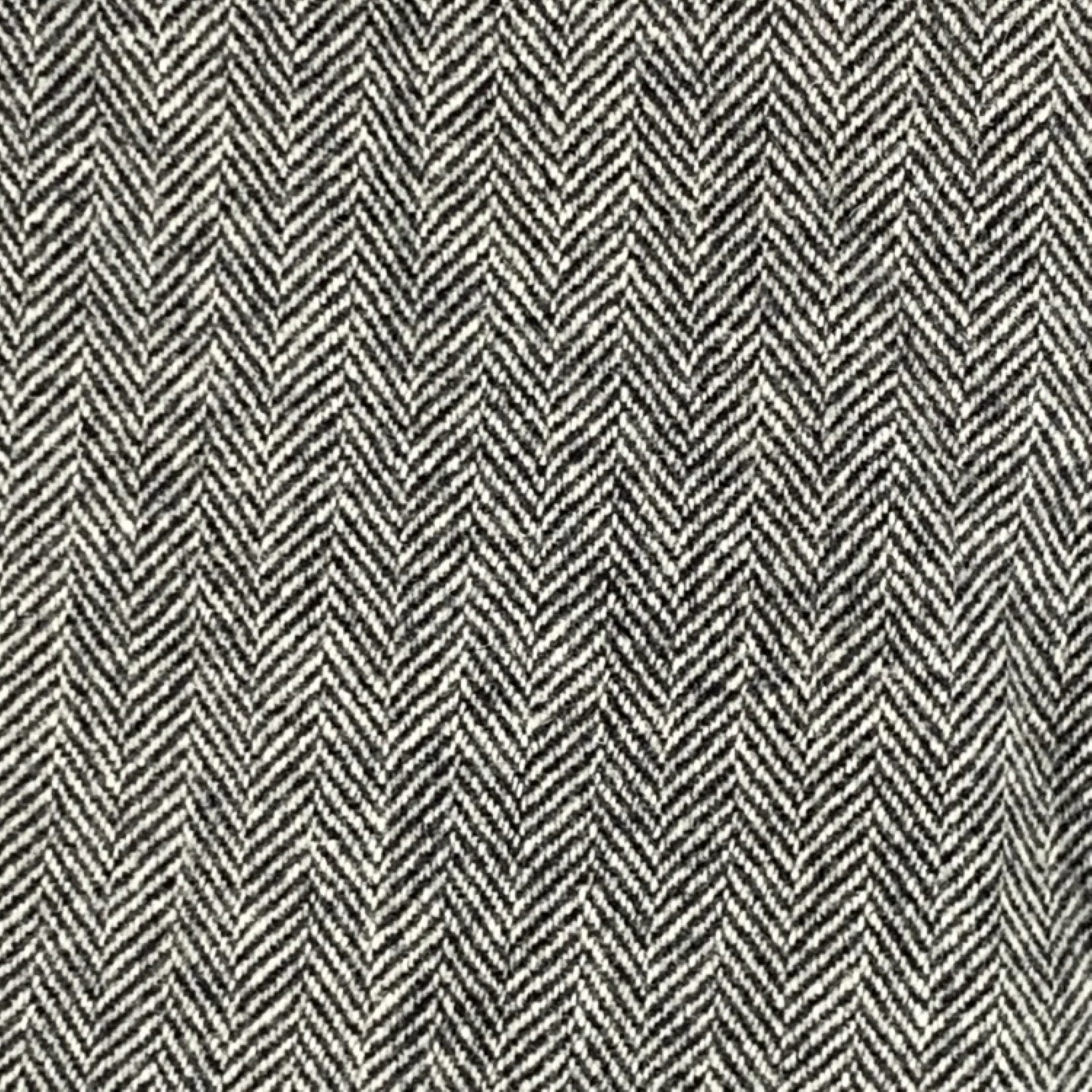 ENGINEERED GARMENTS Size 32 Black Off White Herringbone Wool Casual Pants - Image 2