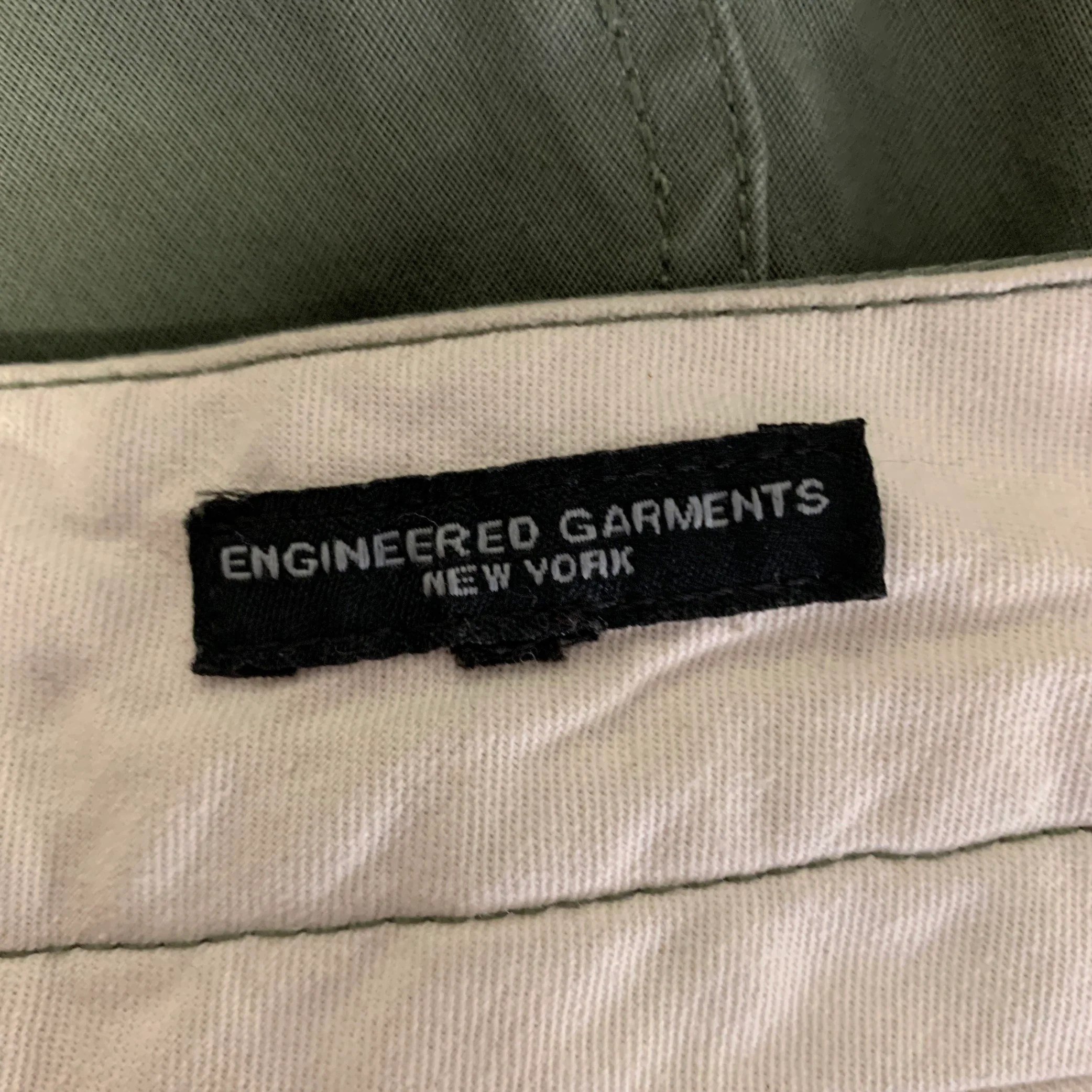 ENGINEERED GARMENTS Size 32 Green Khaki Cotton Military Casual Pants - Image 4