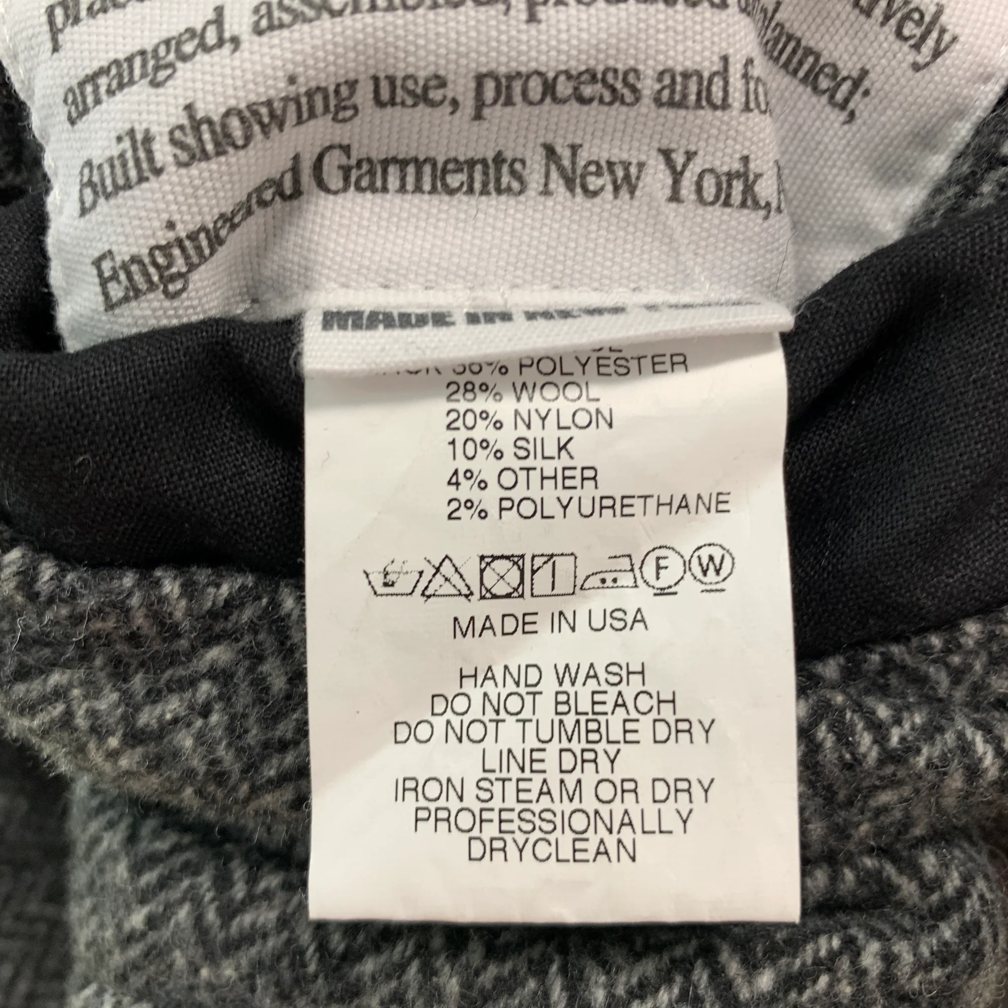 ENGINEERED GARMENTS Size L Grey Light Grey Herringbone Wool Blend Vest - Image 8