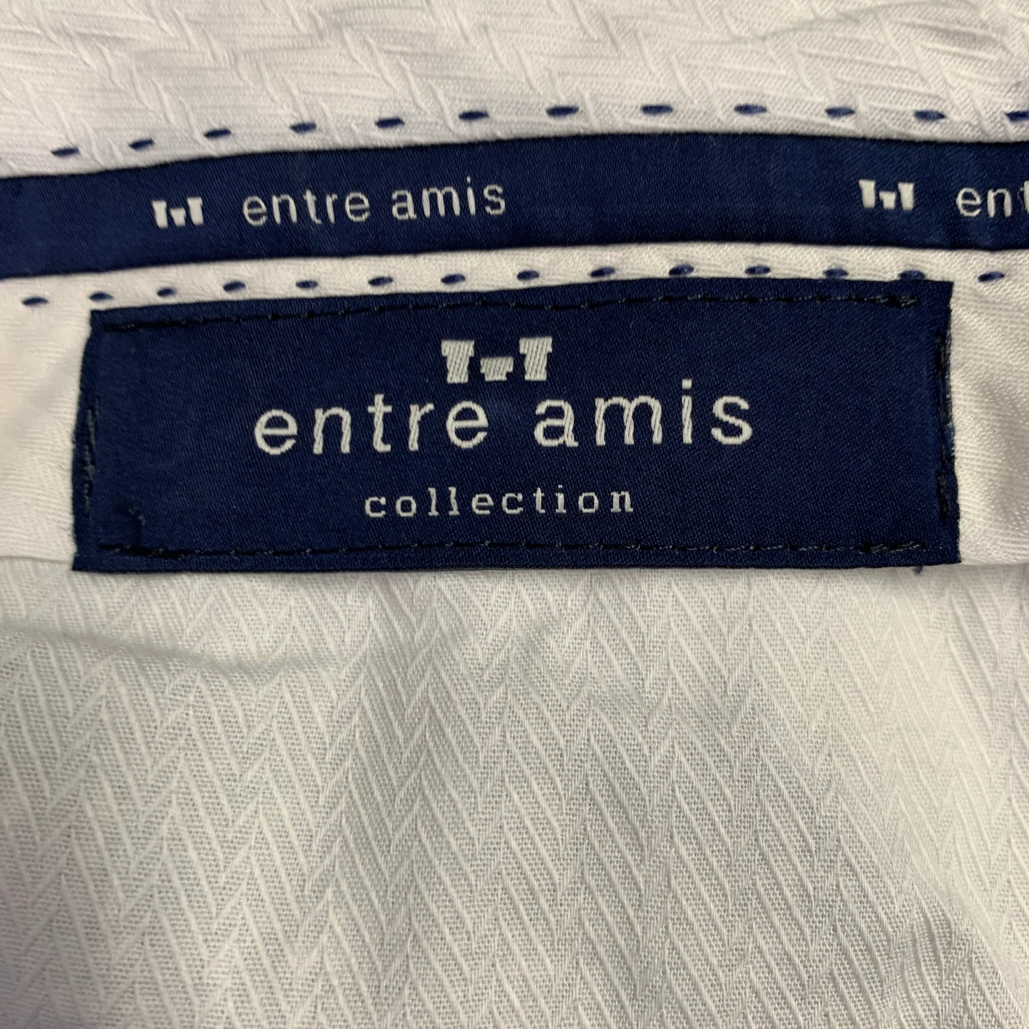 ENTRE AMIS Size 36 Green White Houndstooth Cotton Blend Casual Pants - Image 5