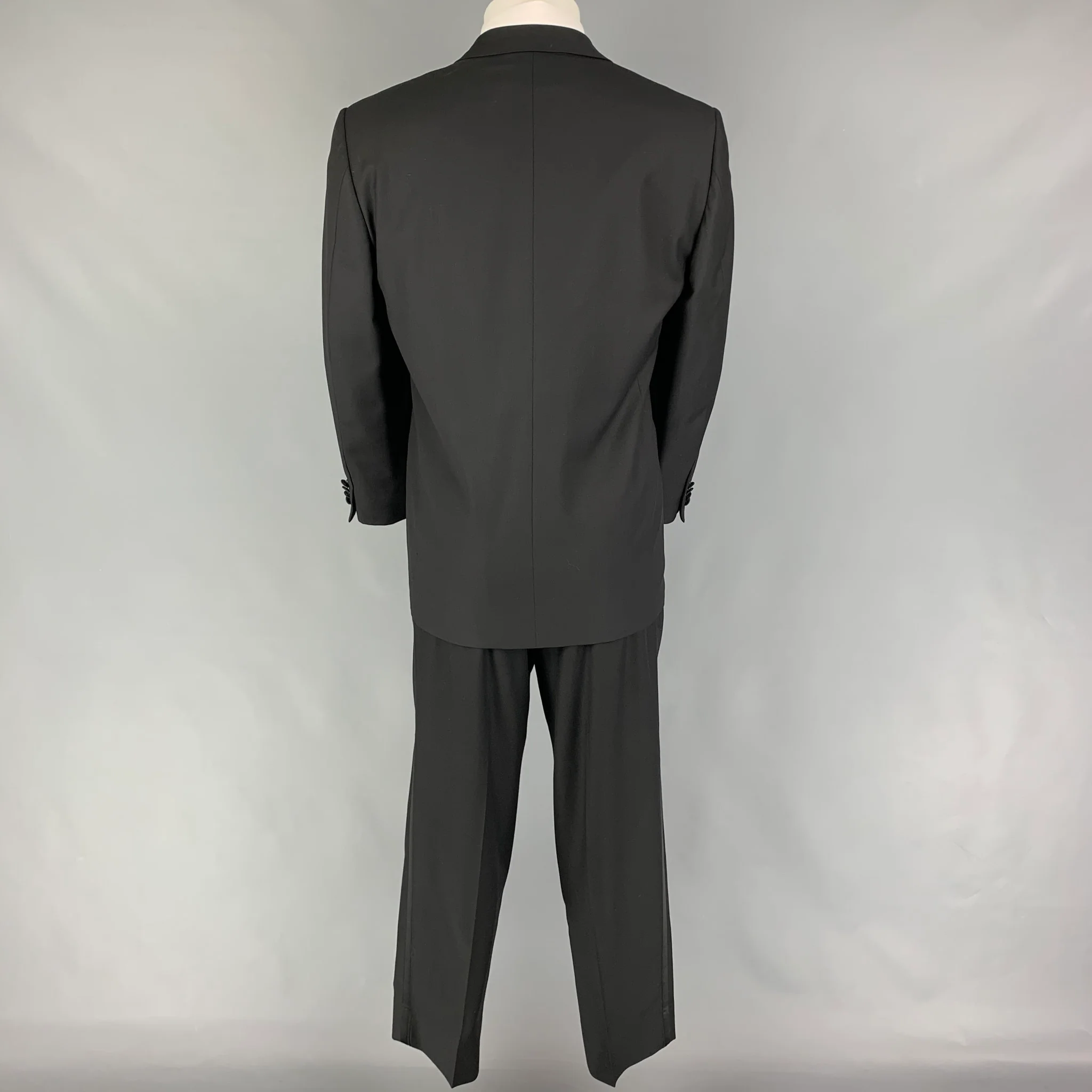 ERMENEGILDO ZEGNA for Neiman Marcus Size 38 Black Wool Suit - Image 3