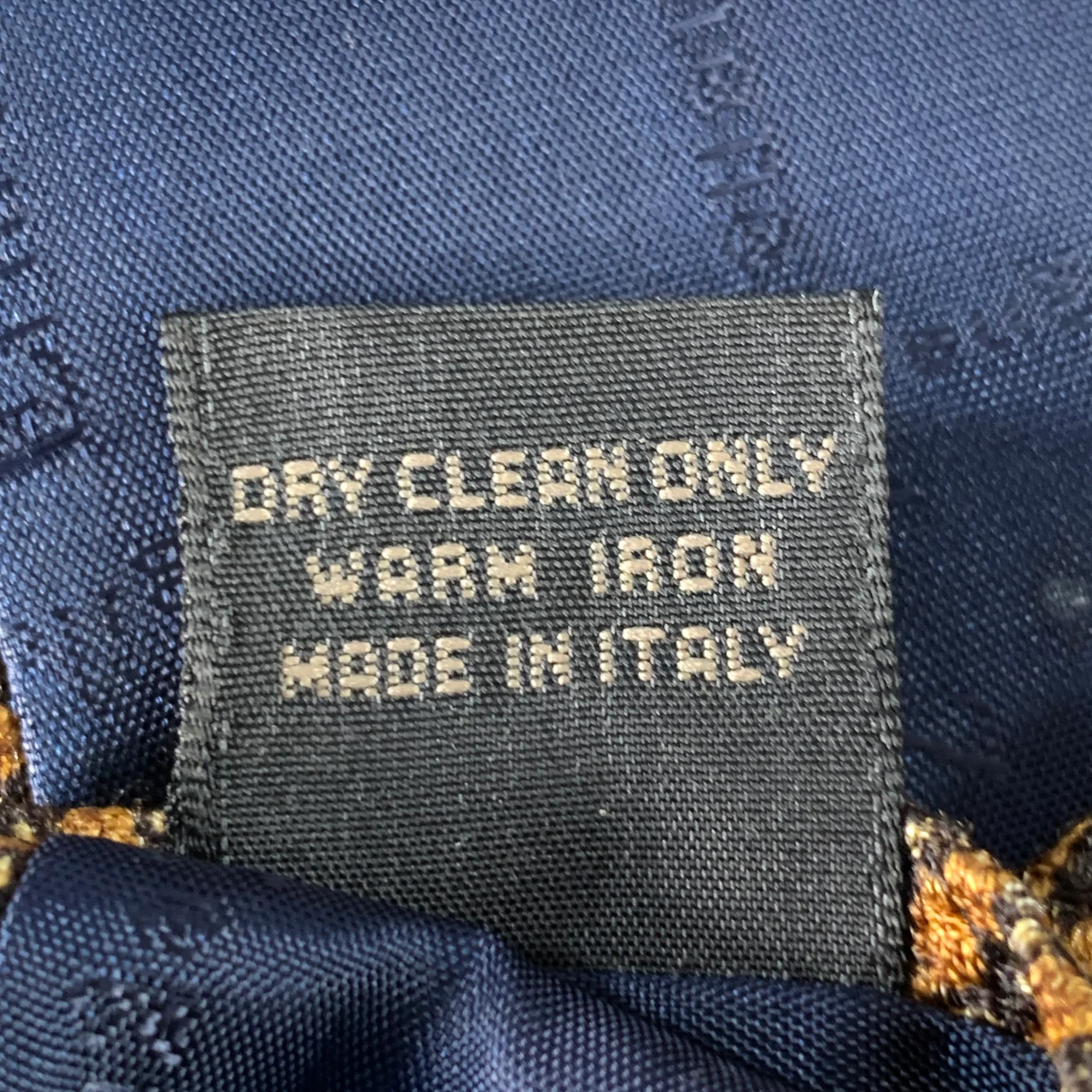 ERMENEGILDO ZEGNA Navy Beige Squares Silk Tie - Image 6