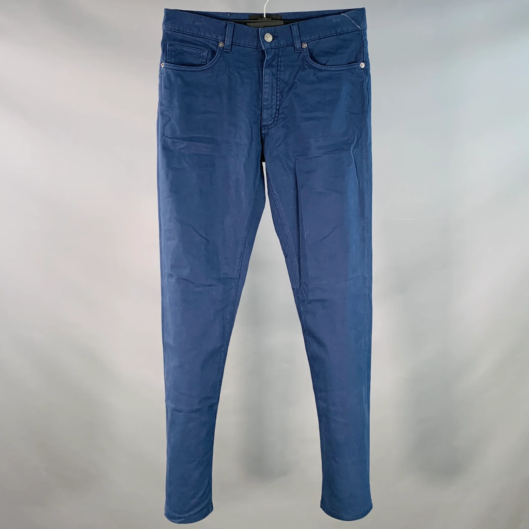 ERMENEGILDO ZEGNA Size 30 Navy Cotton Blend Jean Cut Casual Pants