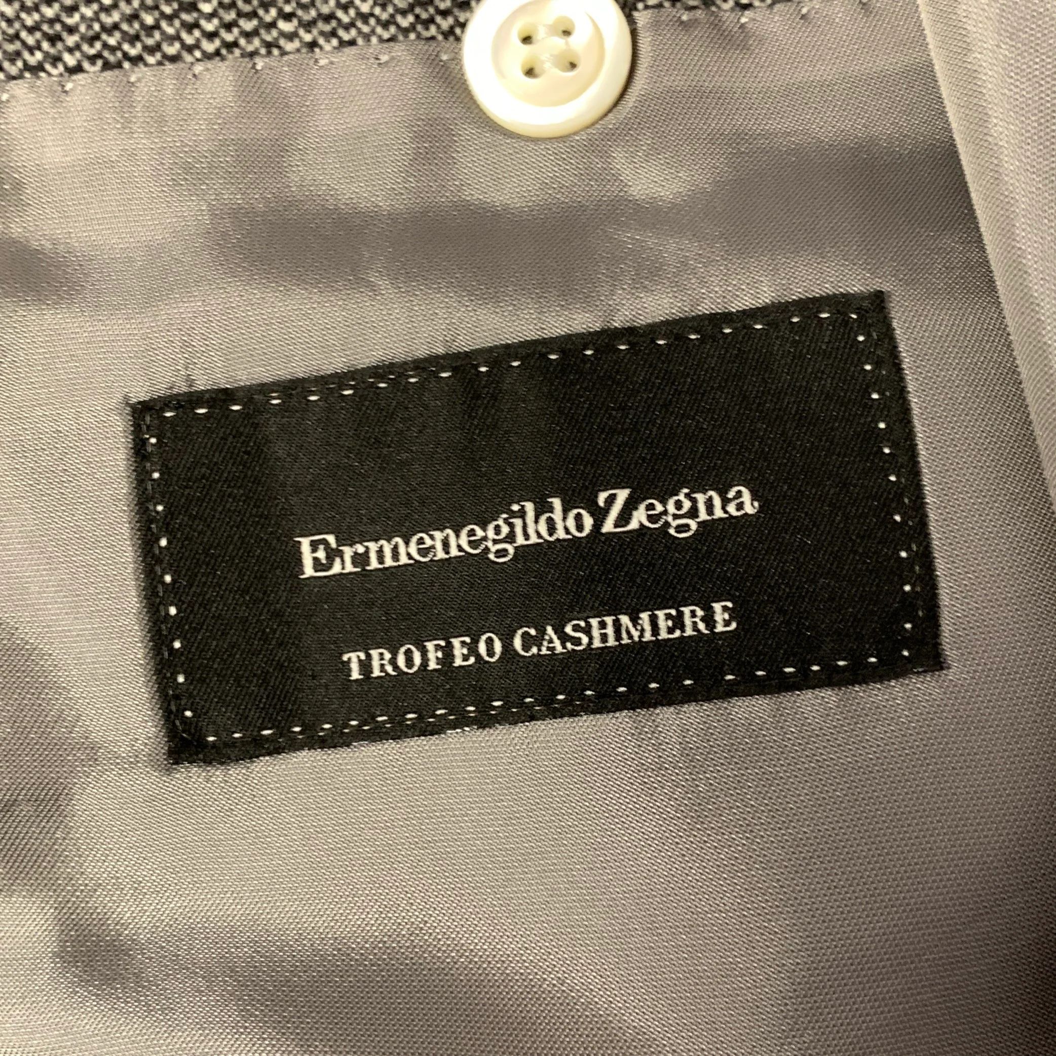 ERMENEGILDO ZEGNA Size 44 Grey Black Marled Wool Blend Sport Coat - Image 6