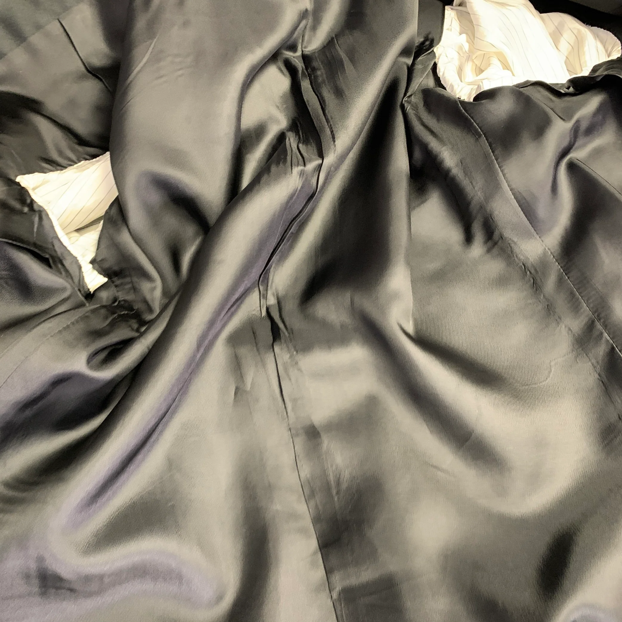 ERMENEGILDO ZEGNA Size 46 Black Wool Peak Lapel Tuxedo - Image 9