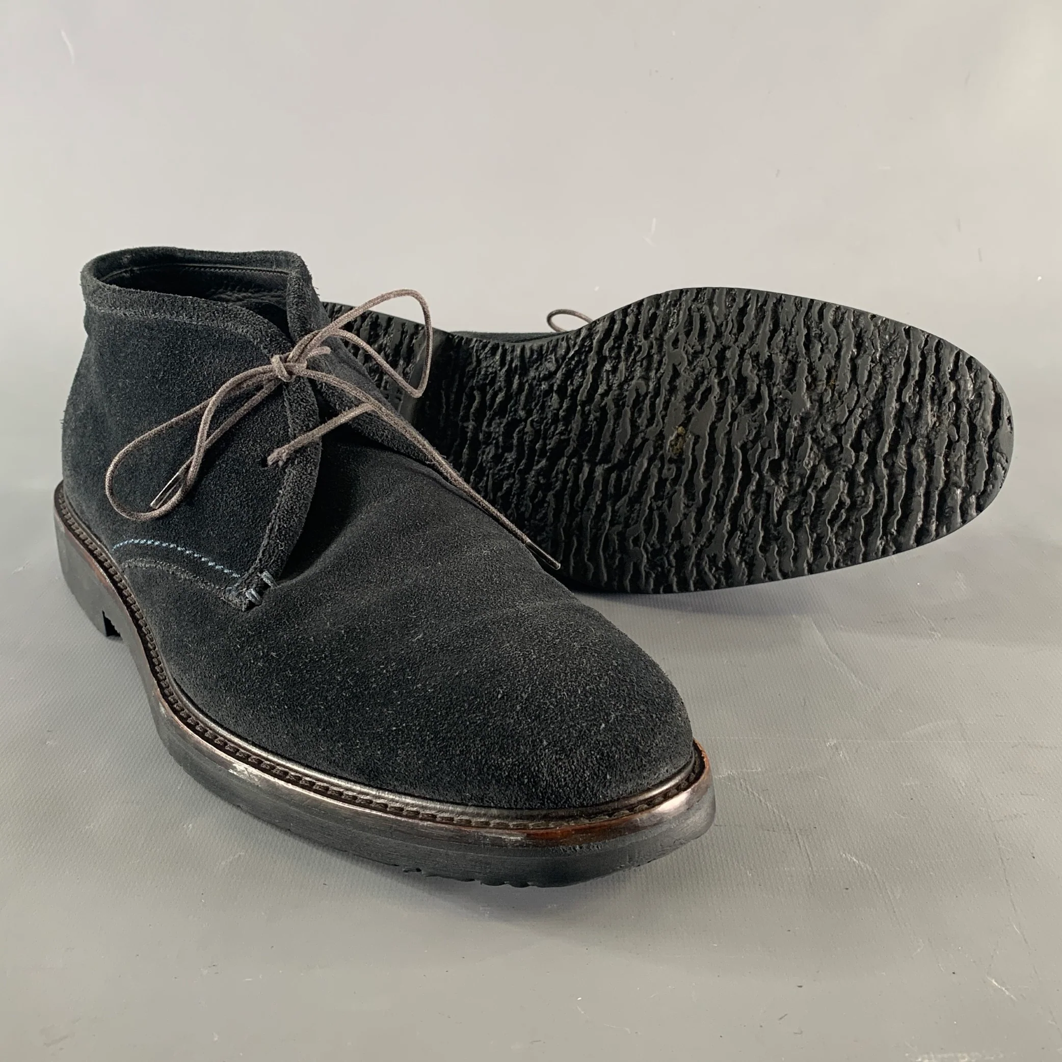 ERMENEGILDO ZEGNA Size 9.5 Navy Suede Chukka Boots - Image 5