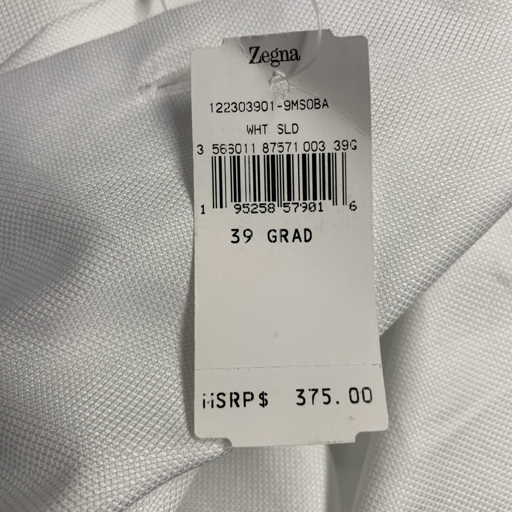 ERMENEGILDO ZEGNA Size S White Cotton Cutaway Collar Long Sleeve Shirt - Image 10