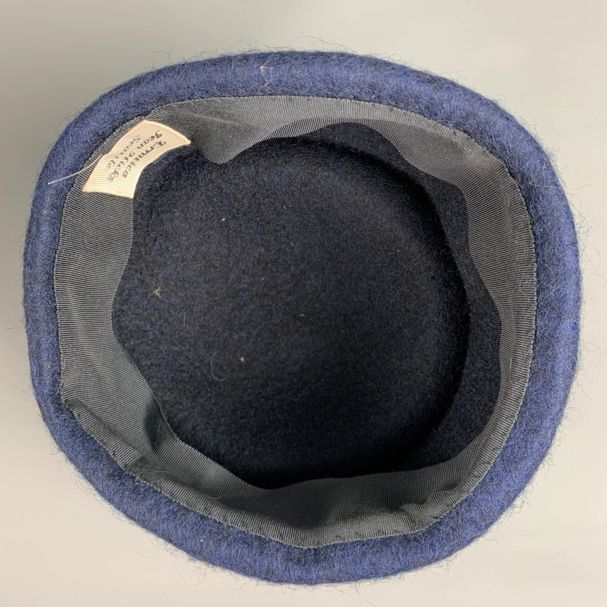 ERRATICA JEAN HICKS Navy Cream Dots Felt Hats - Image 5