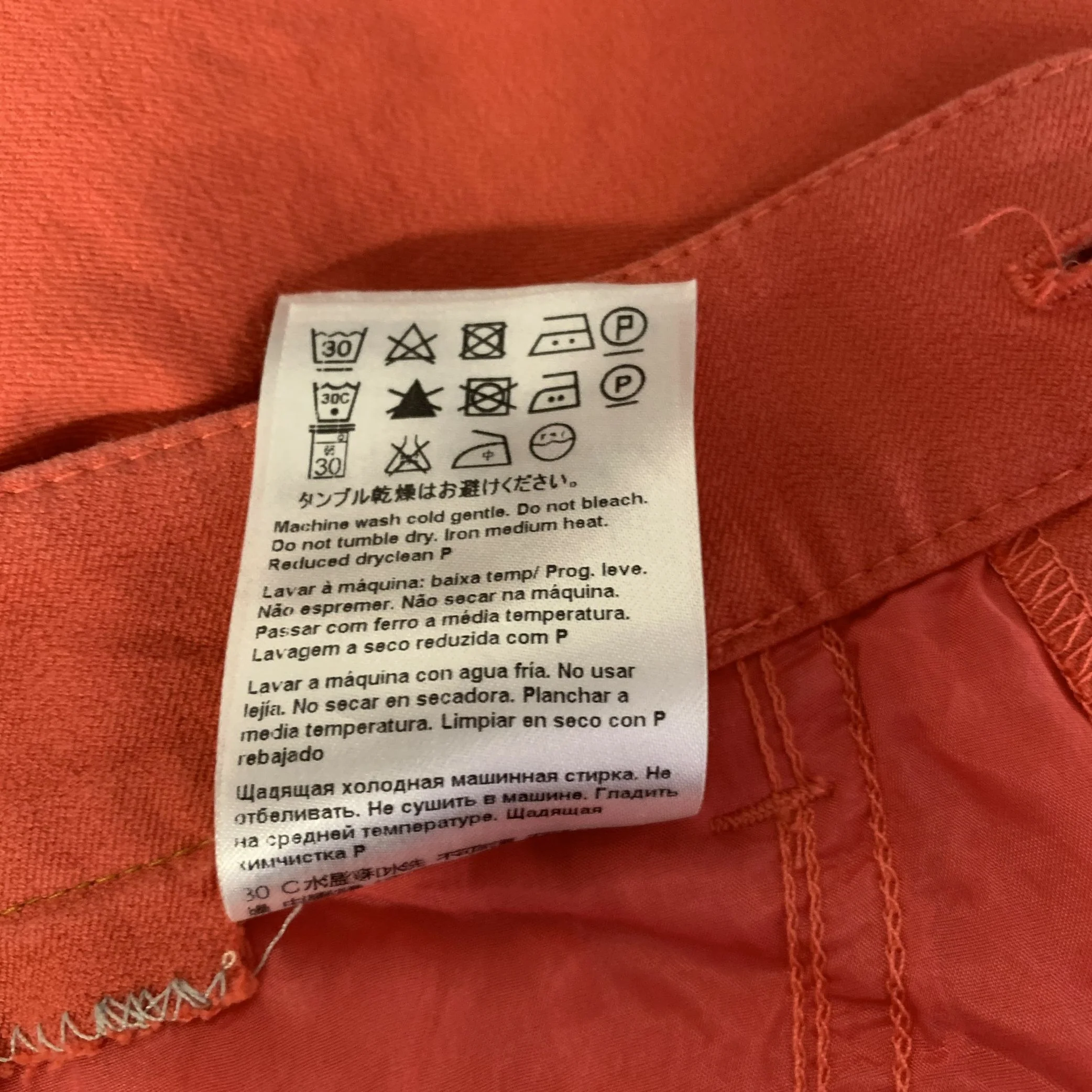 ESCADA Size 28 Coral Cotton Blend Casual Pants - Image 6
