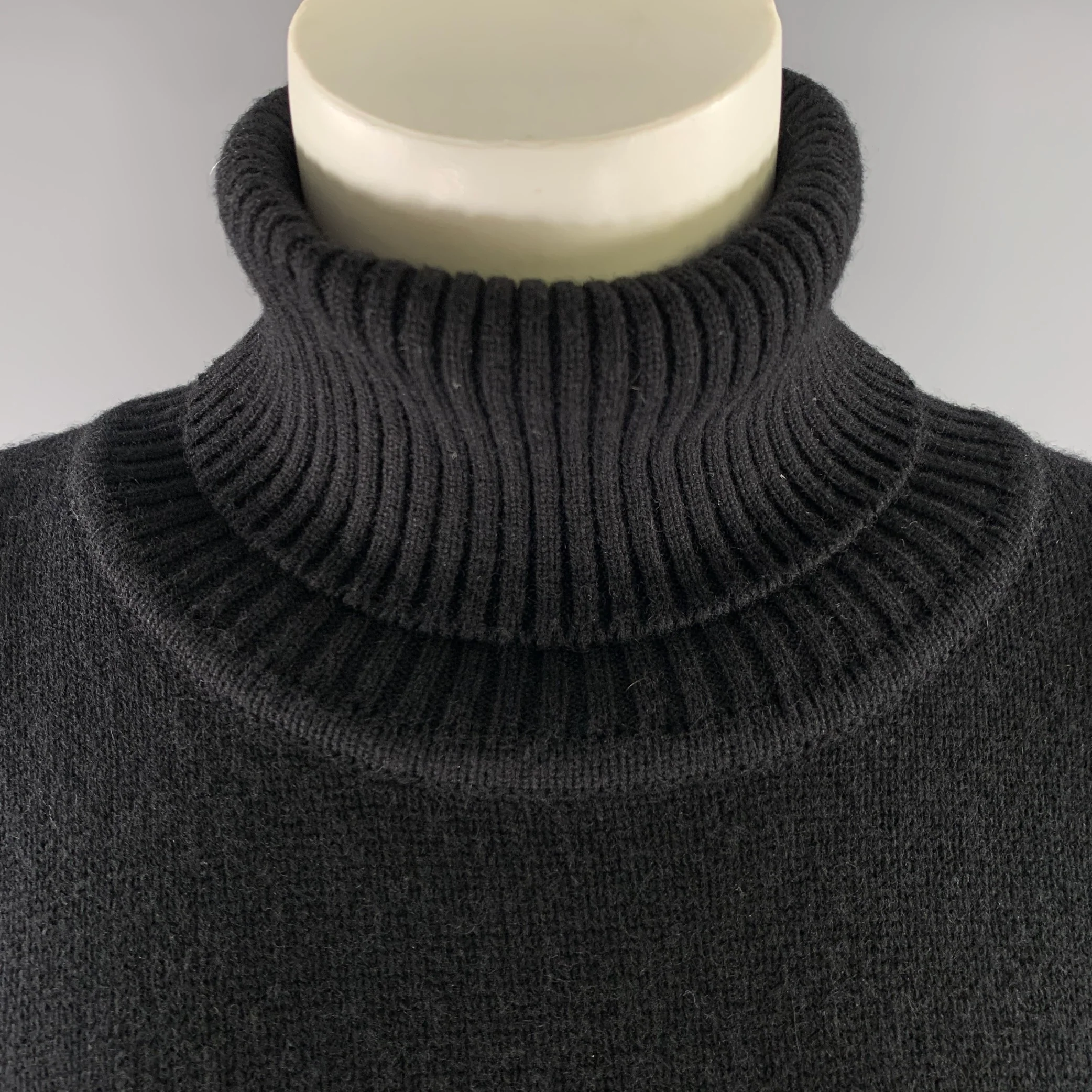 ESKANDAR Size M Black Cashmere Oversized Turtleneck Sweater - Image 2