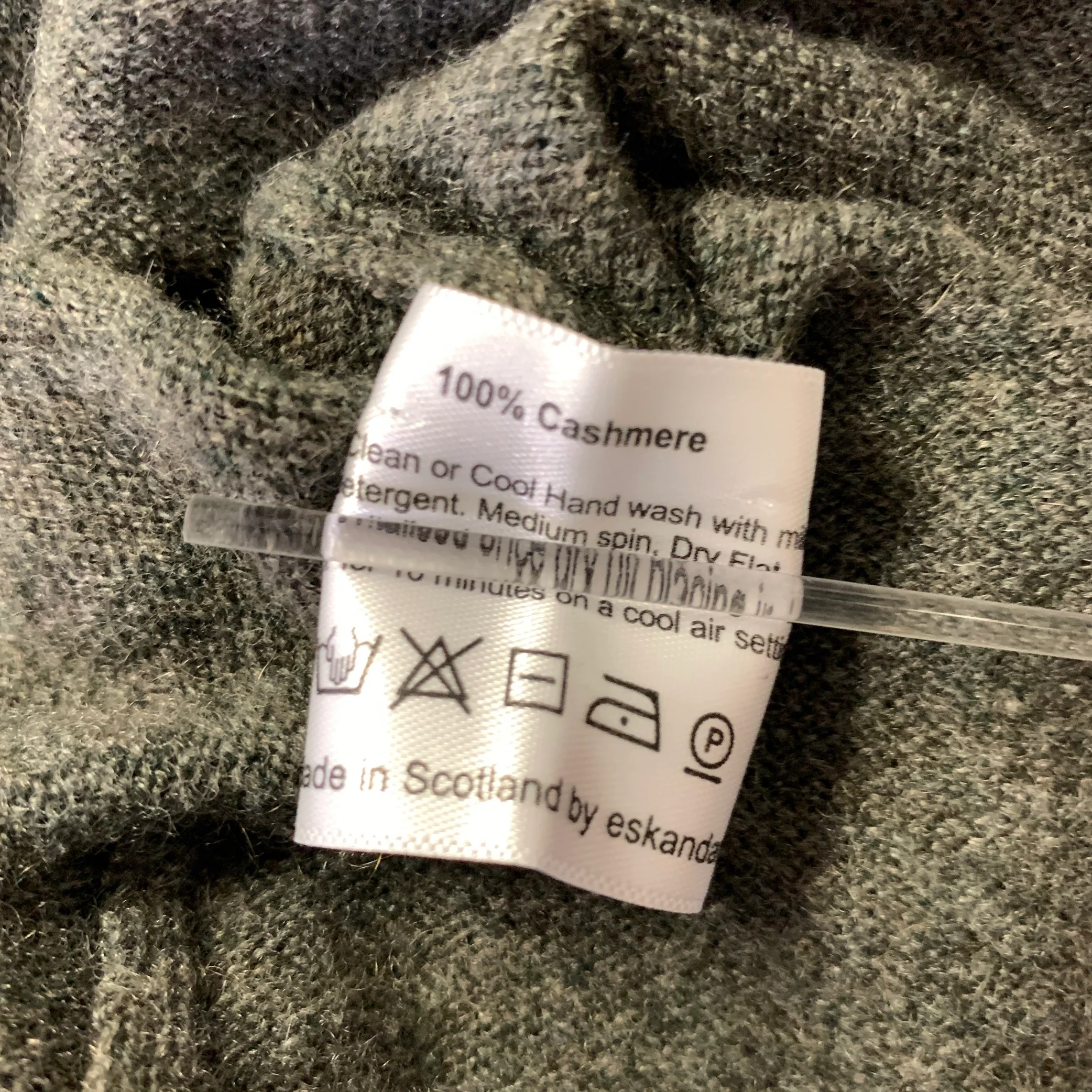 ESKANDAR Size M Grey Green Cashmere Sweater - Image 6