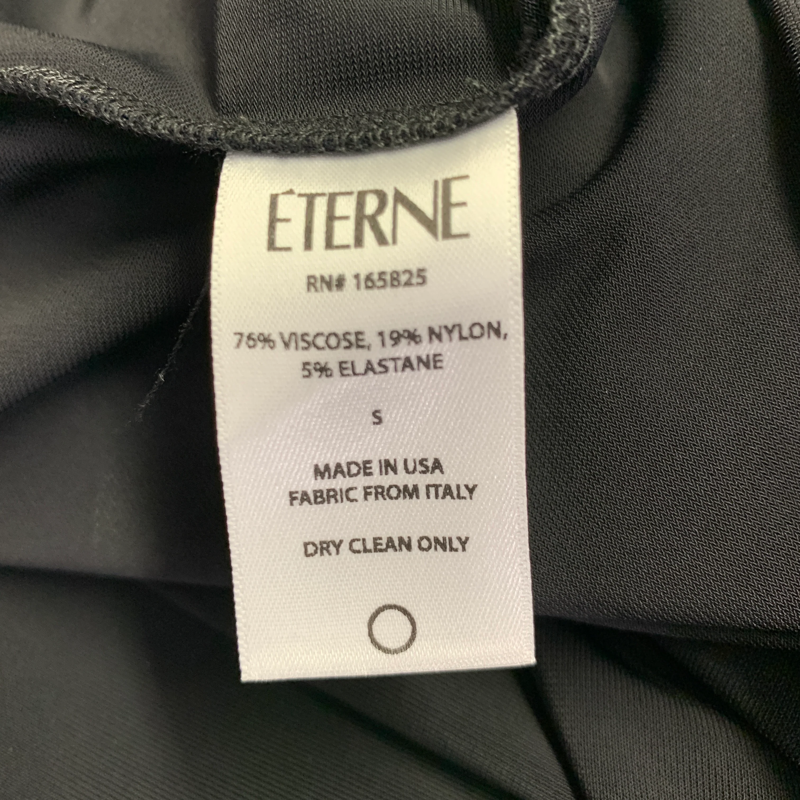 ETERNE Size S Charlie Black Viscose Blend Button Up Shirt - Image 5