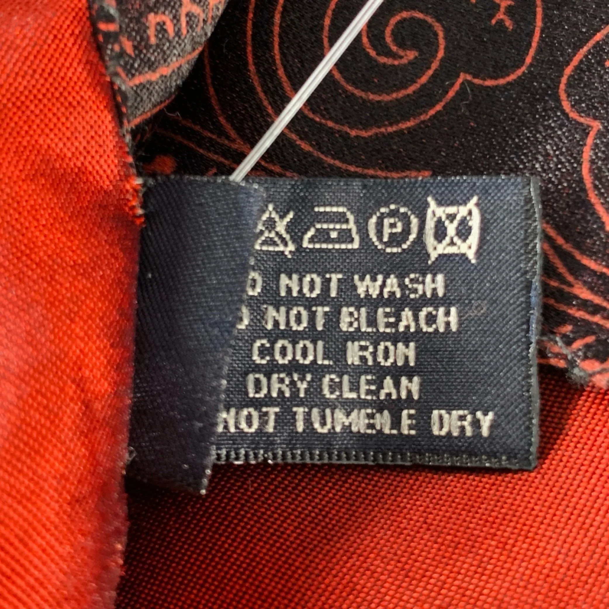 ETRO Black Burgundy Paisley Silk Reversible Scarf - Image 4