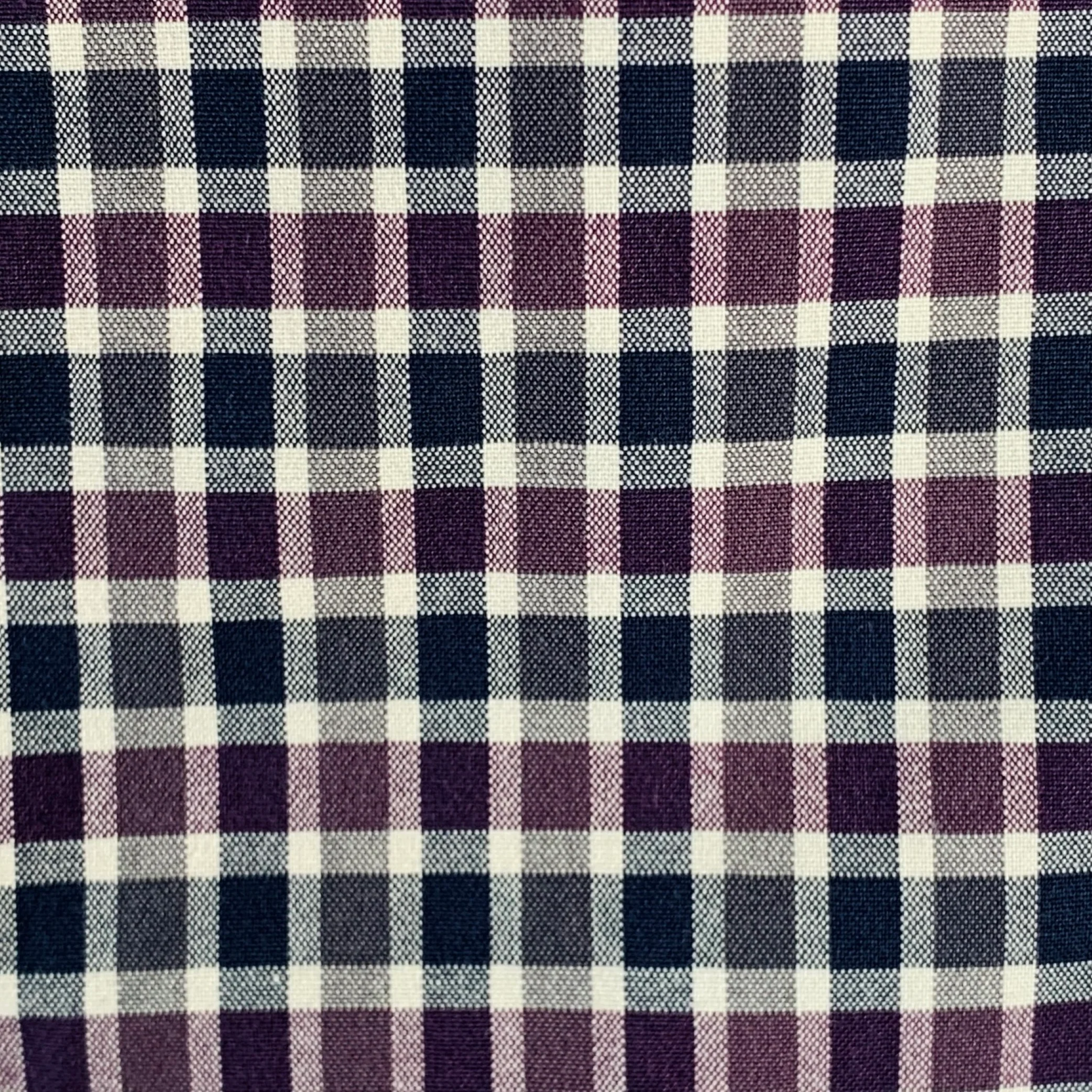 ETRO Size 36 Purple Navy White Checkered Cotton Blend Zip Fly Dress Pants - Image 2