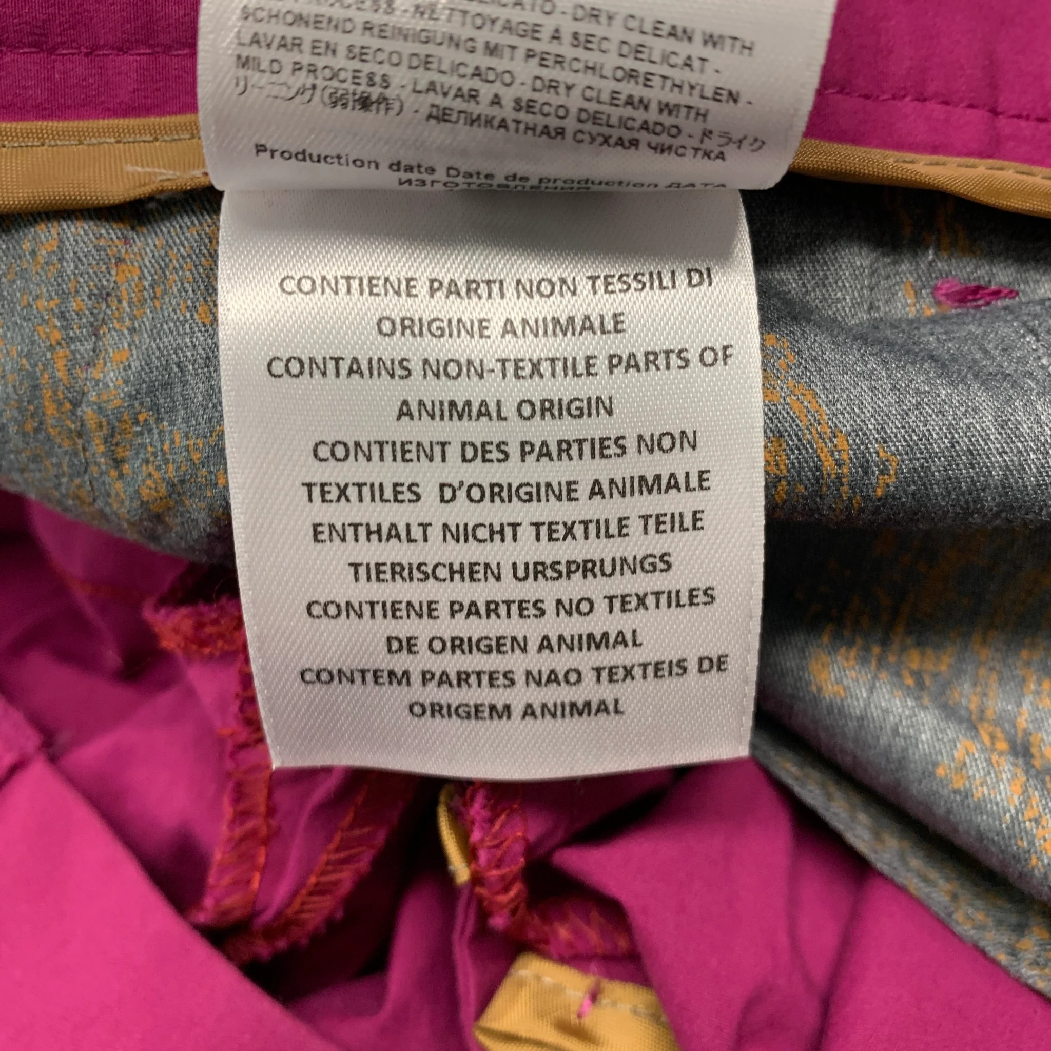 ETRO Size 38 Raspberry Solid Cotton Elastane Zip Fly Dress Pants - Image 5