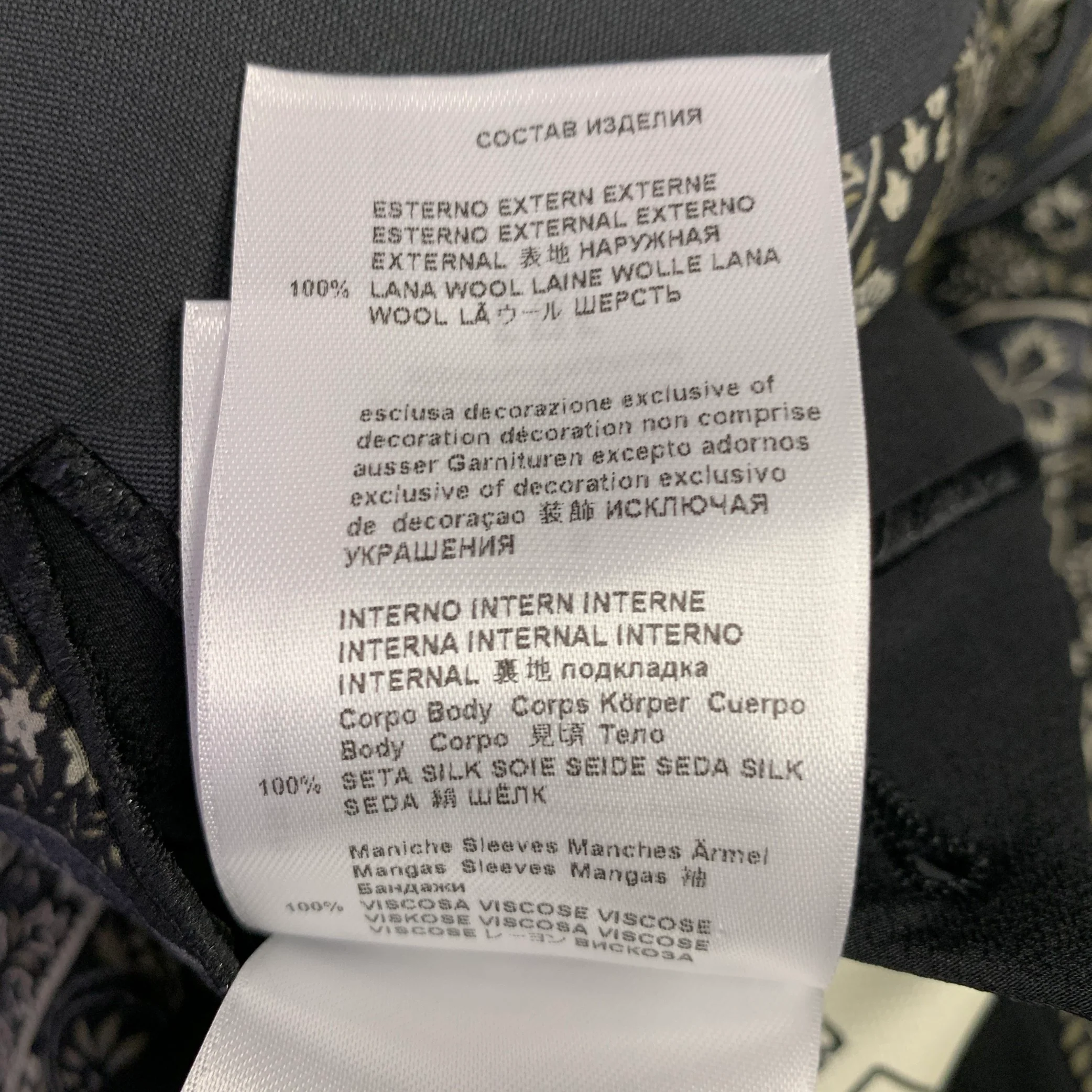 ETRO Size 42 Giacche Black Beaded Wool Notch Lapel Sport Coat - Image 10