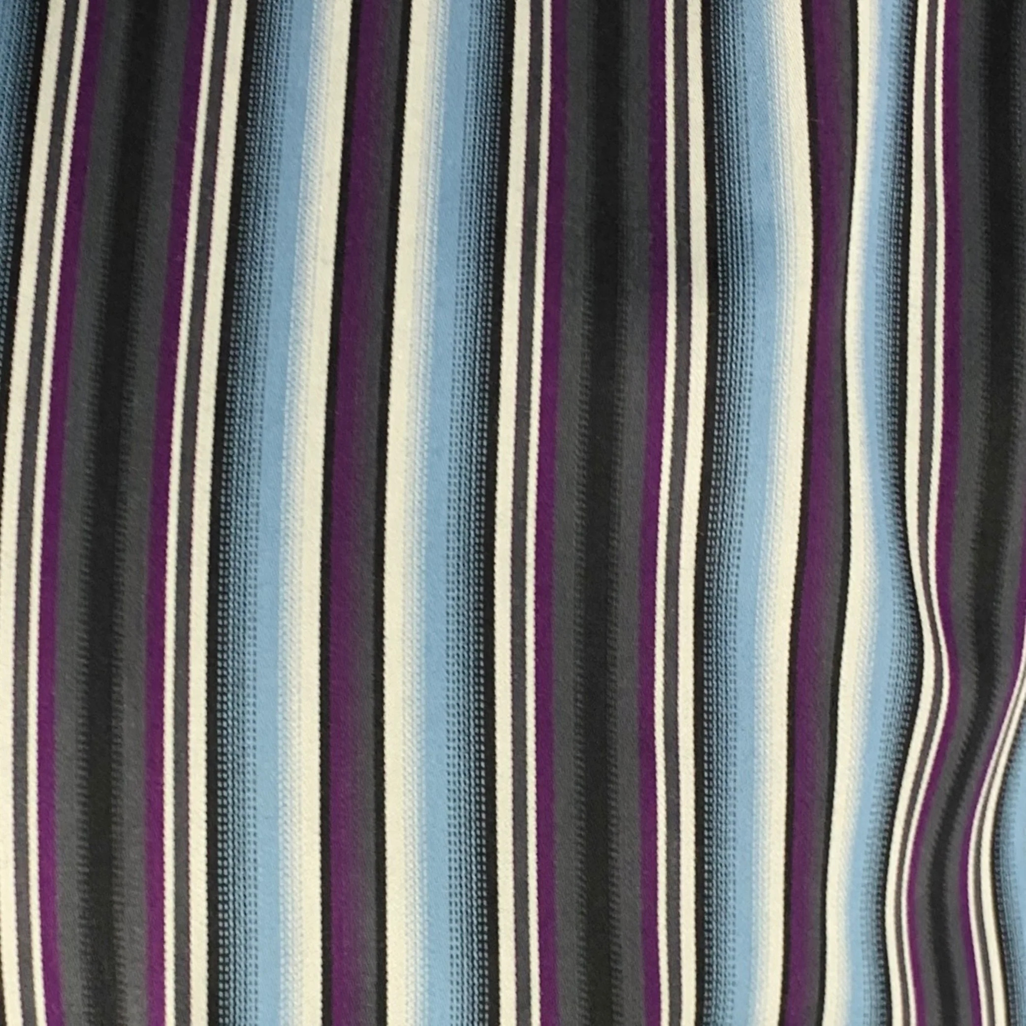 ETRO Size L Blue Purple Stripe Cotton Button Up Long Sleeve Shirt - Image 2