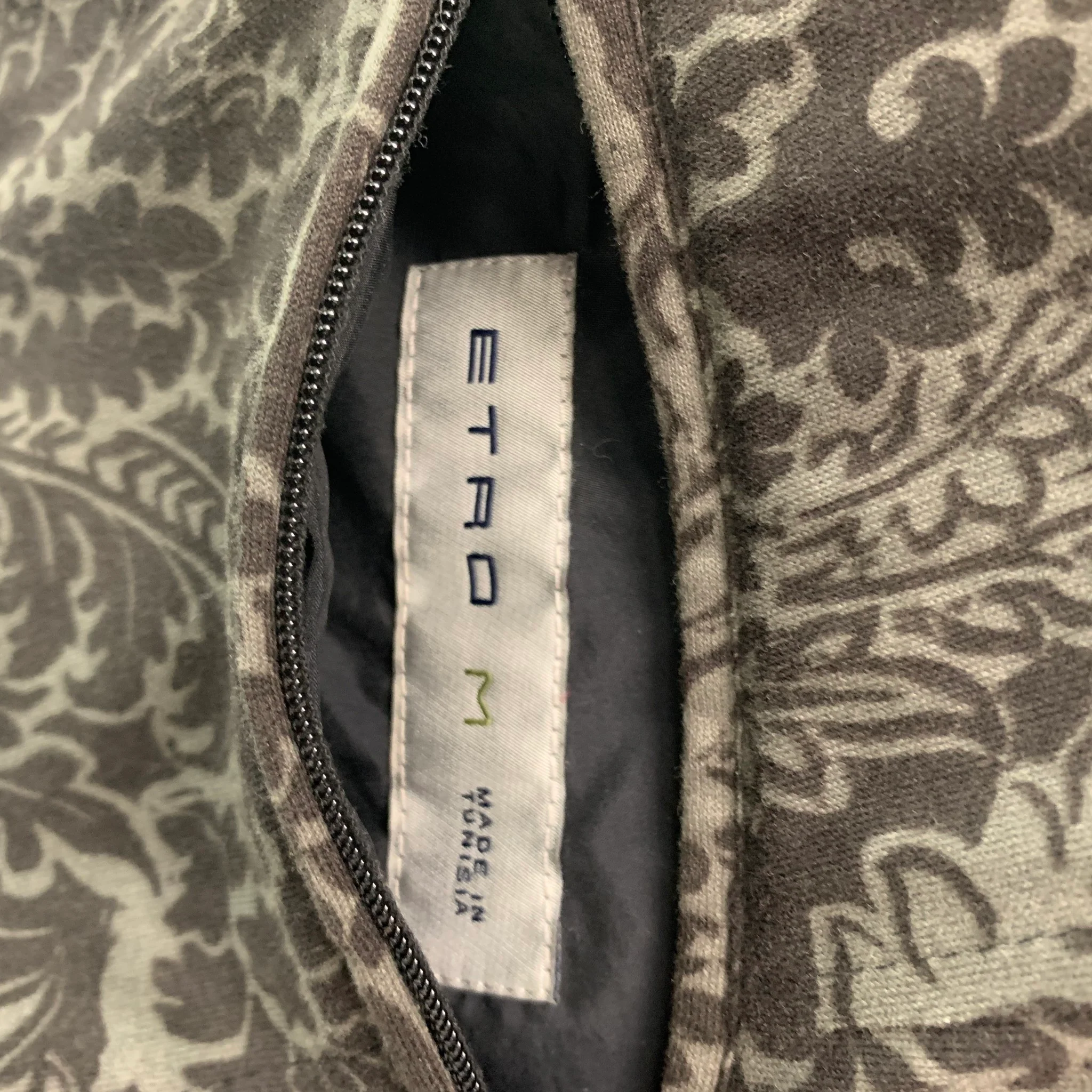 ETRO Size M Black Quilted Nylon Snaps Jacket - Image 5