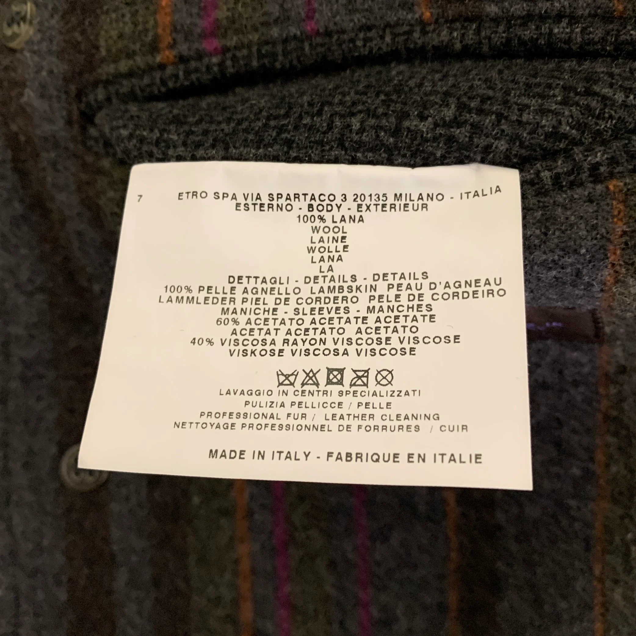 ETRO Size M Grey Brown Heather Wool Notch CollarJacket - Image 6