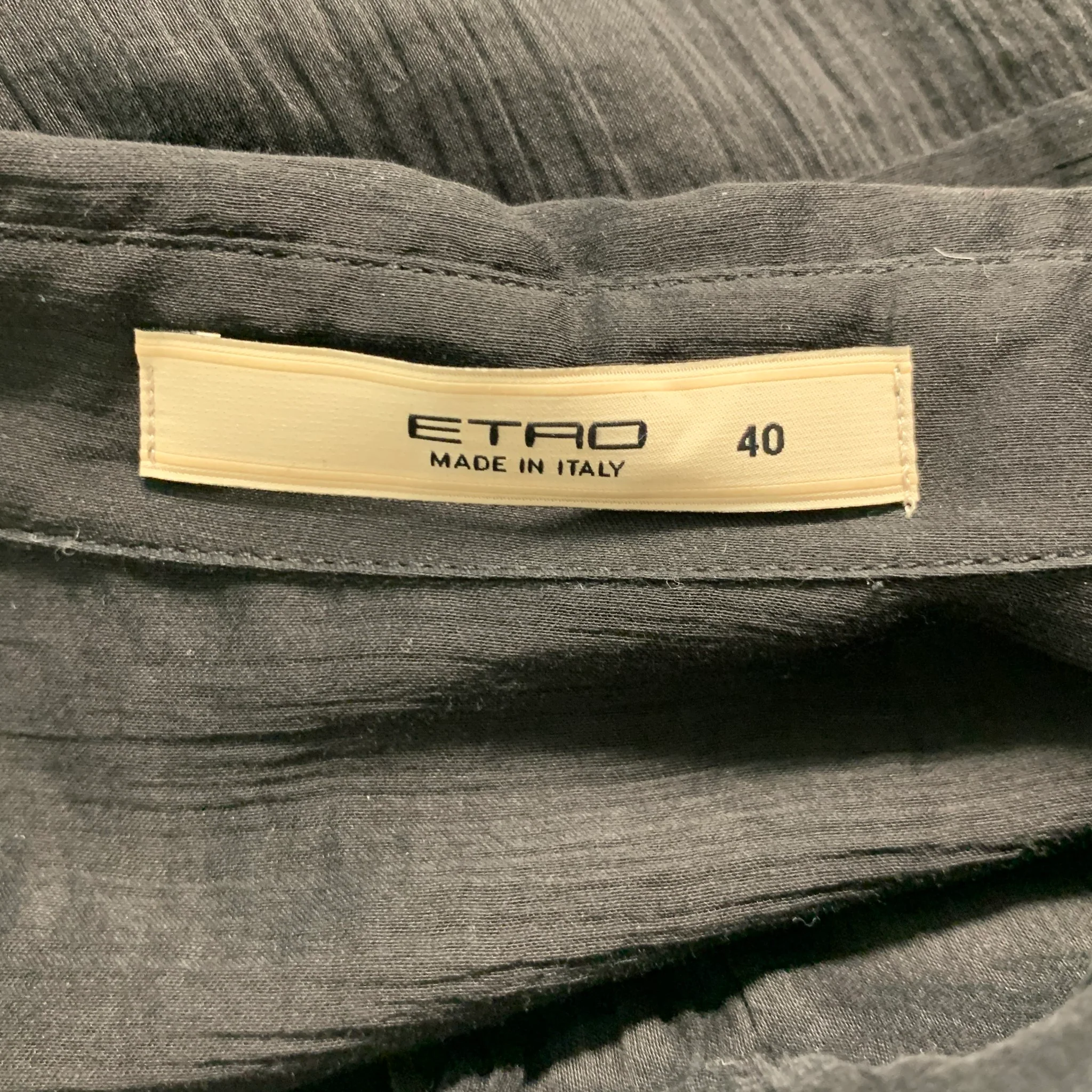 ETRO Size S Black Cotton Silk Sheer Button Up Shirt - Image 5