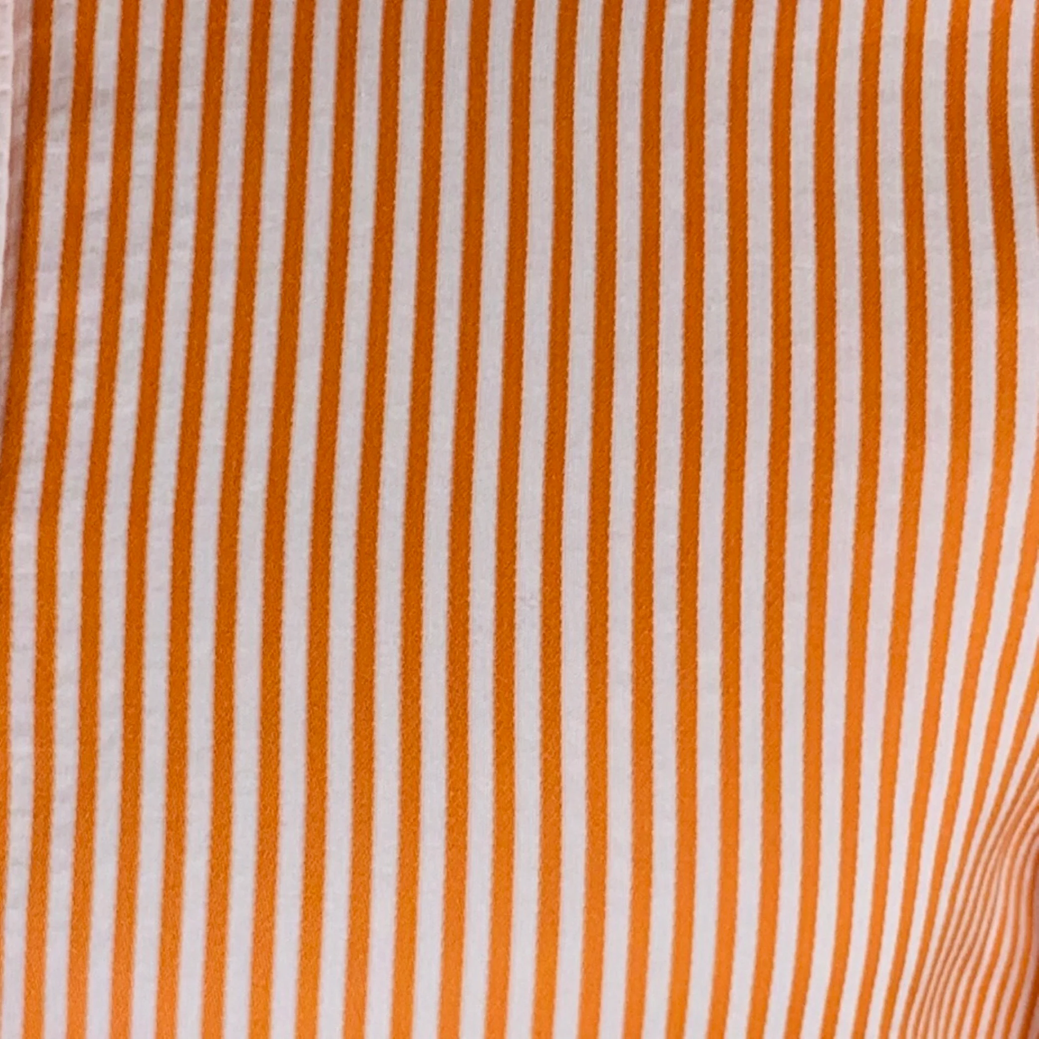 ETRO Size S Orange White Cotton Button Up Long Sleeve Shirt - Image 2