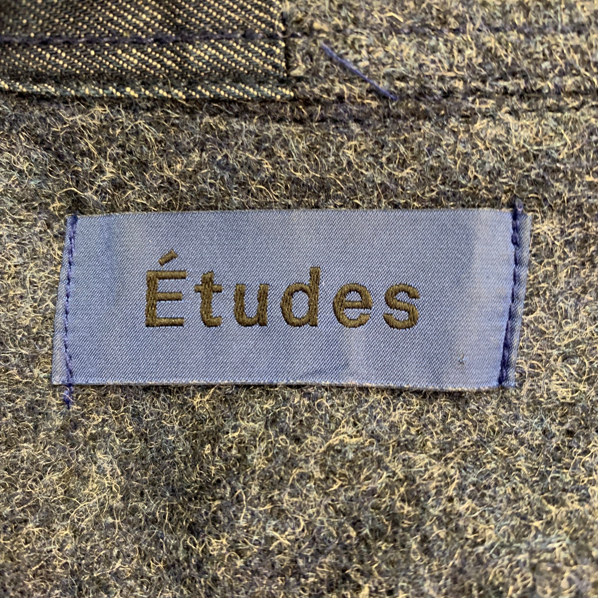 ETUDES Size M Blue Heather Wool Two Pockets Long Sleeve Shirt - Image 4