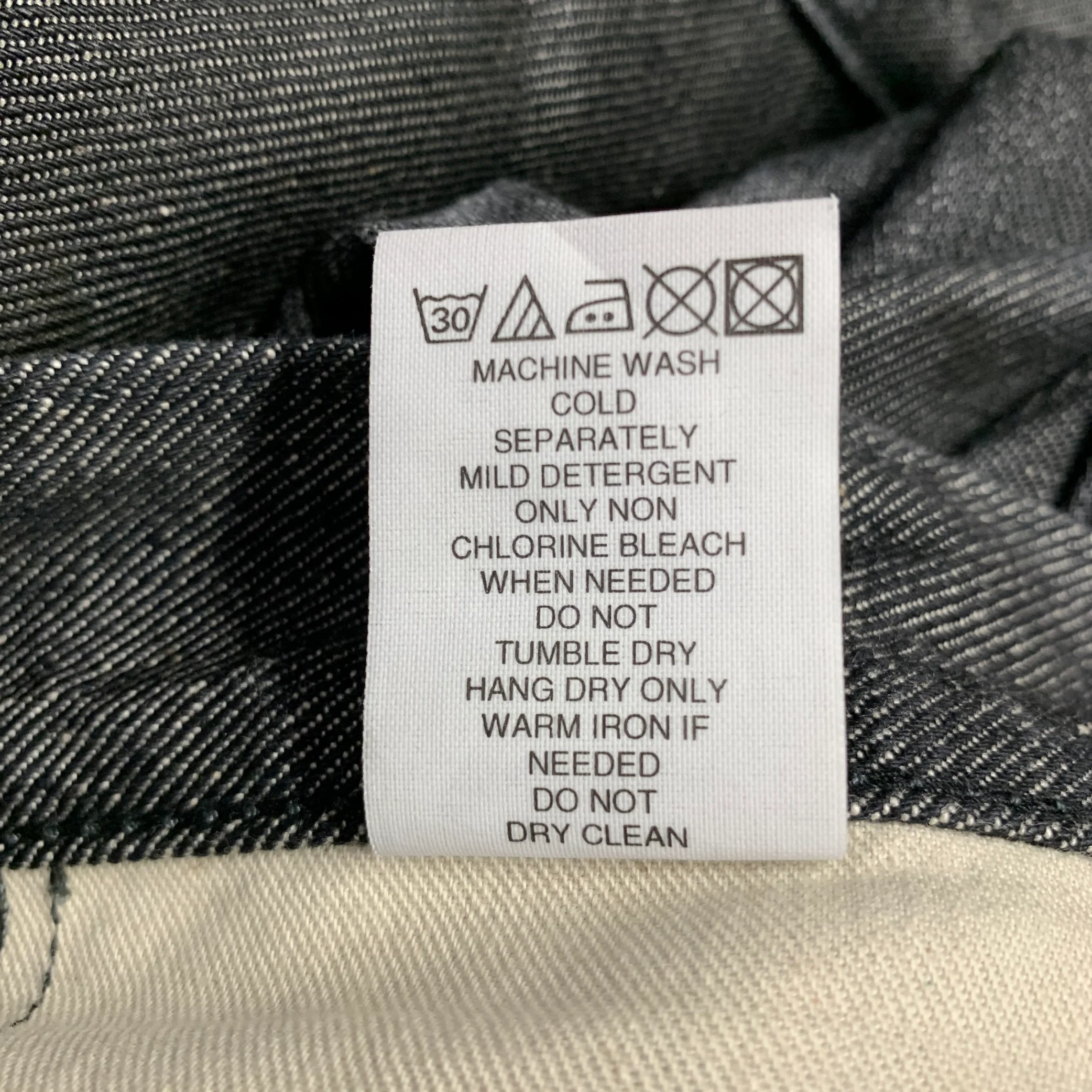 FABRIC BRAND & Co. Size 34 Black Selvedge Denim Button Fly Jeans - Image 6