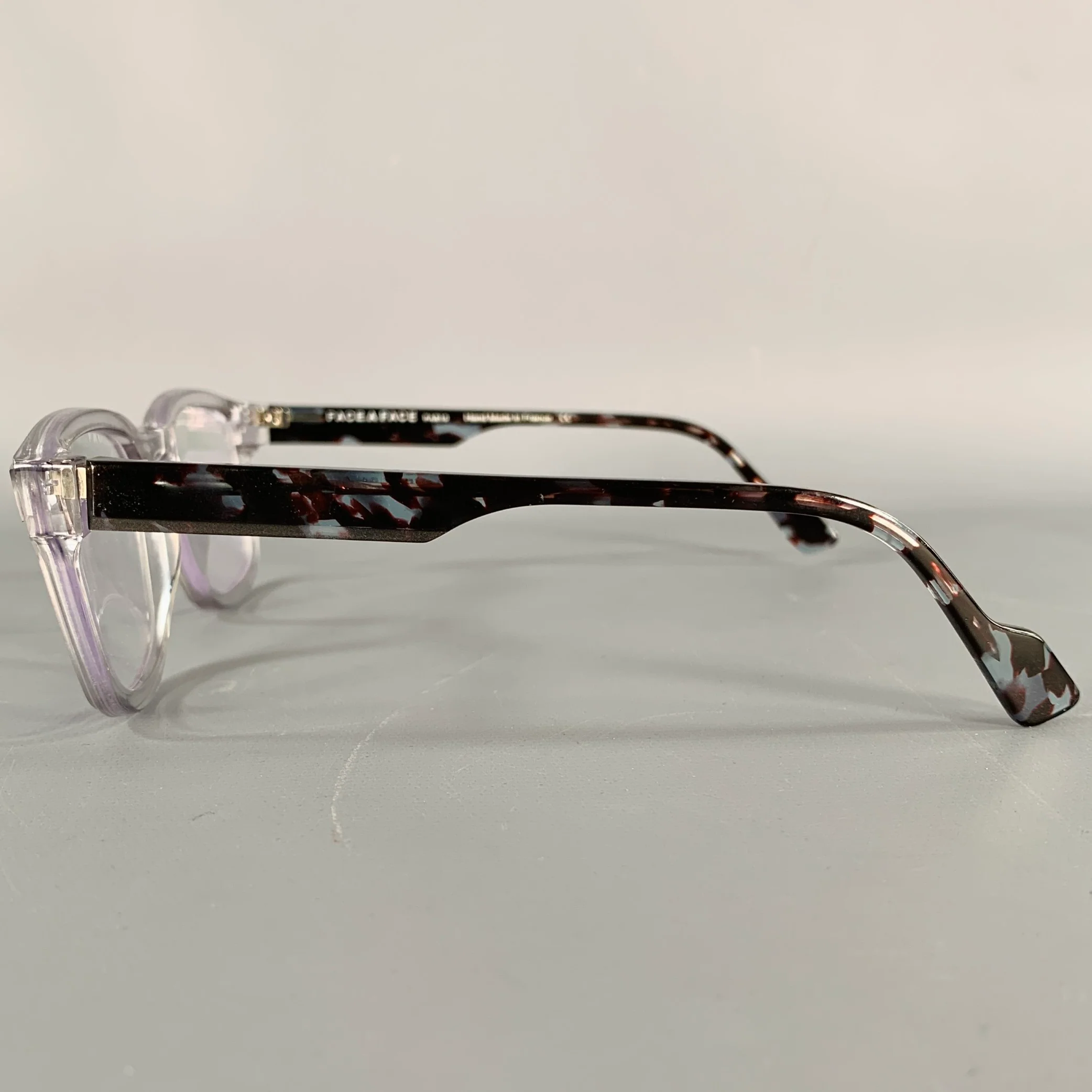 FACE A FACE Gordon 1 Grey Clear Marbled Acetate Eyewear - Image 4