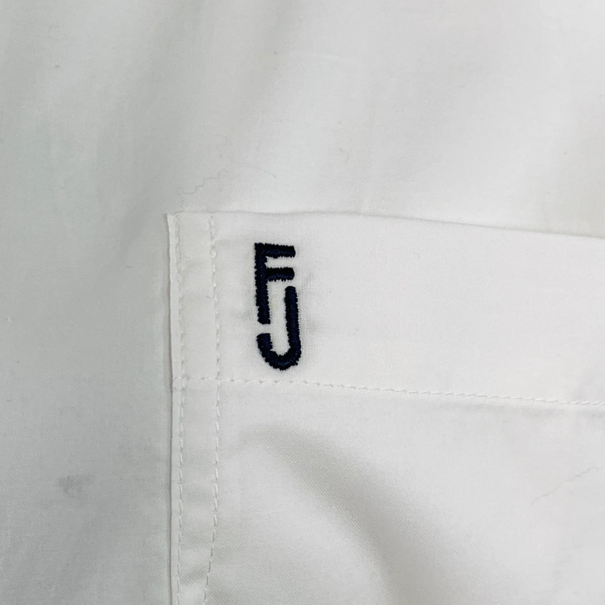 FACON JACMIN Size L White Cotton One Pocket Shirt - Image 3