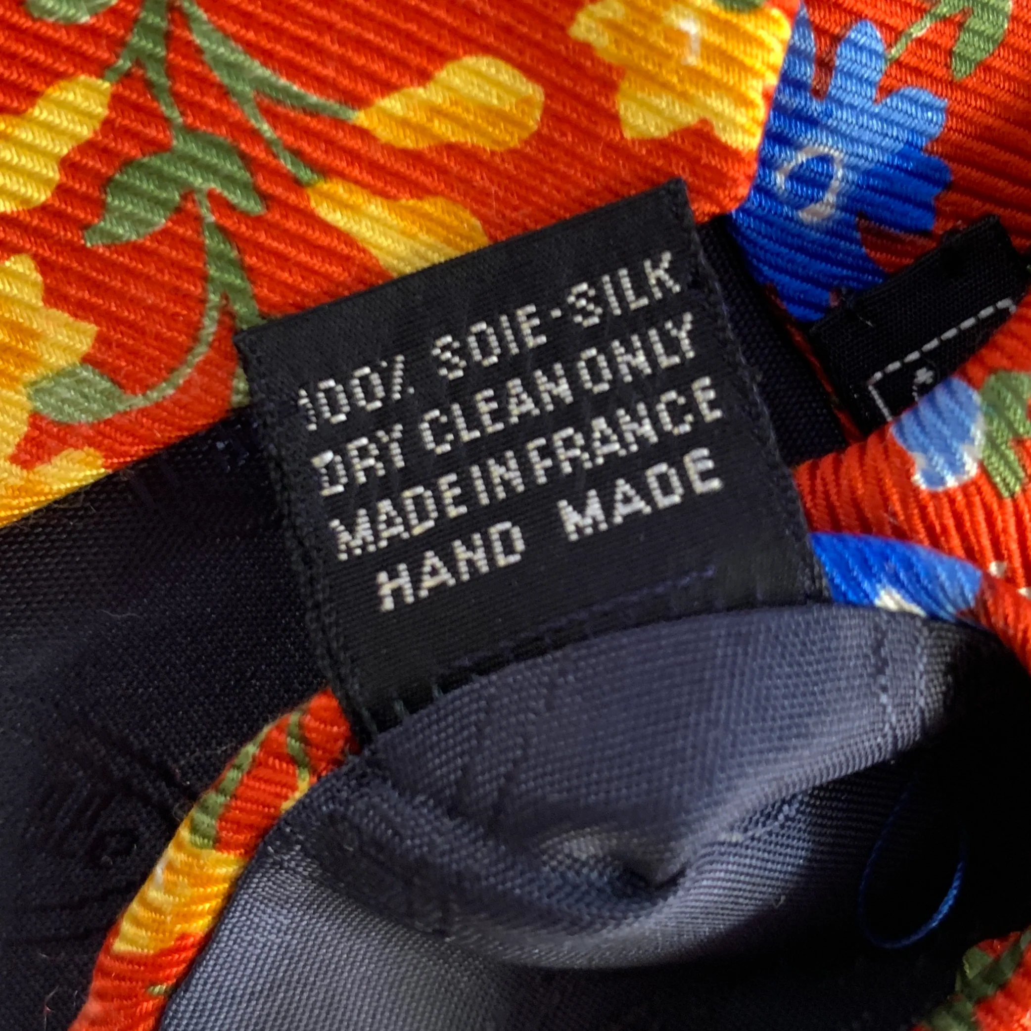 FACONNABLE Red Blue Yellow Floral Silk Tie - Image 4