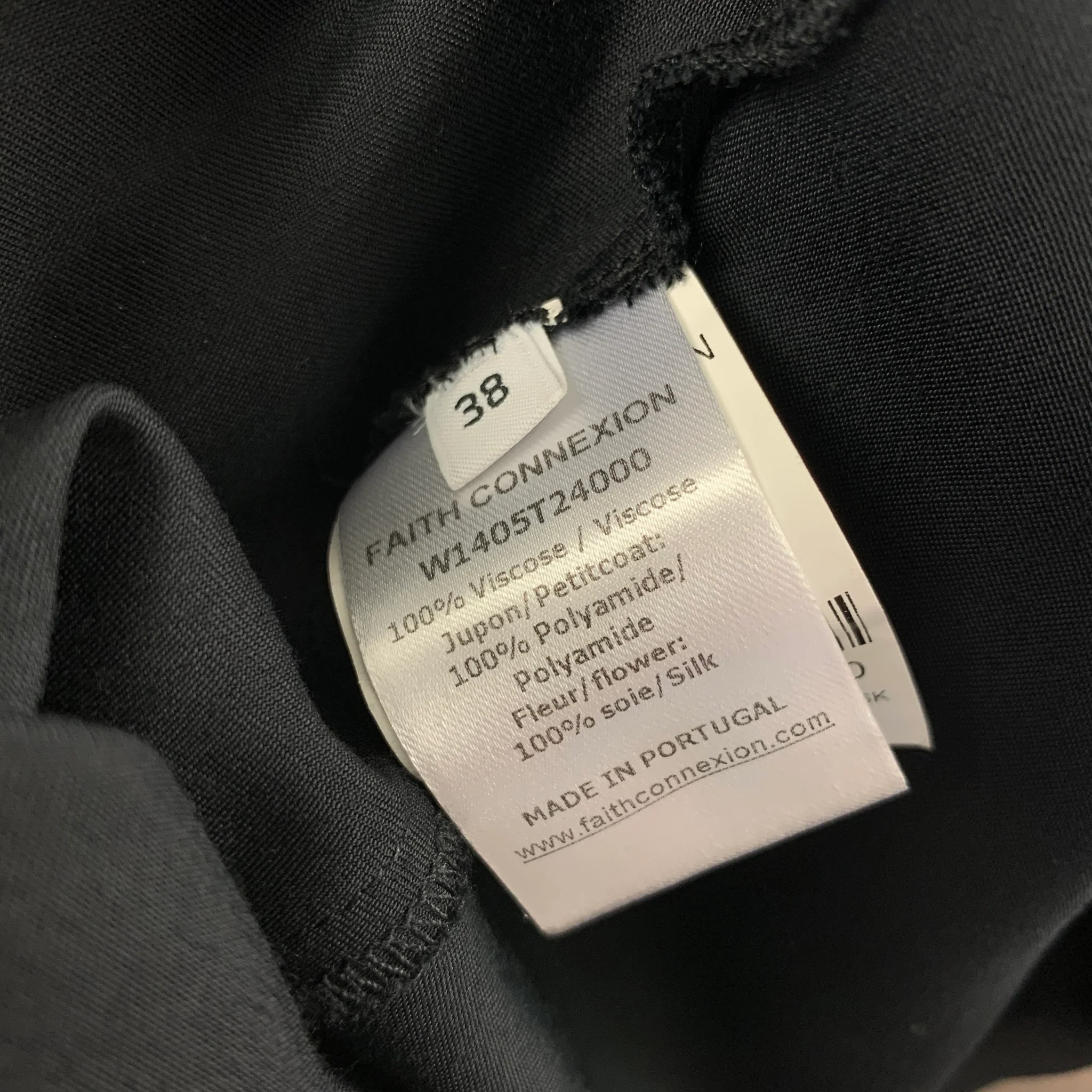FAITH CONNEXION Size 6 Black Viscose Stars Long Skirt - Image 5
