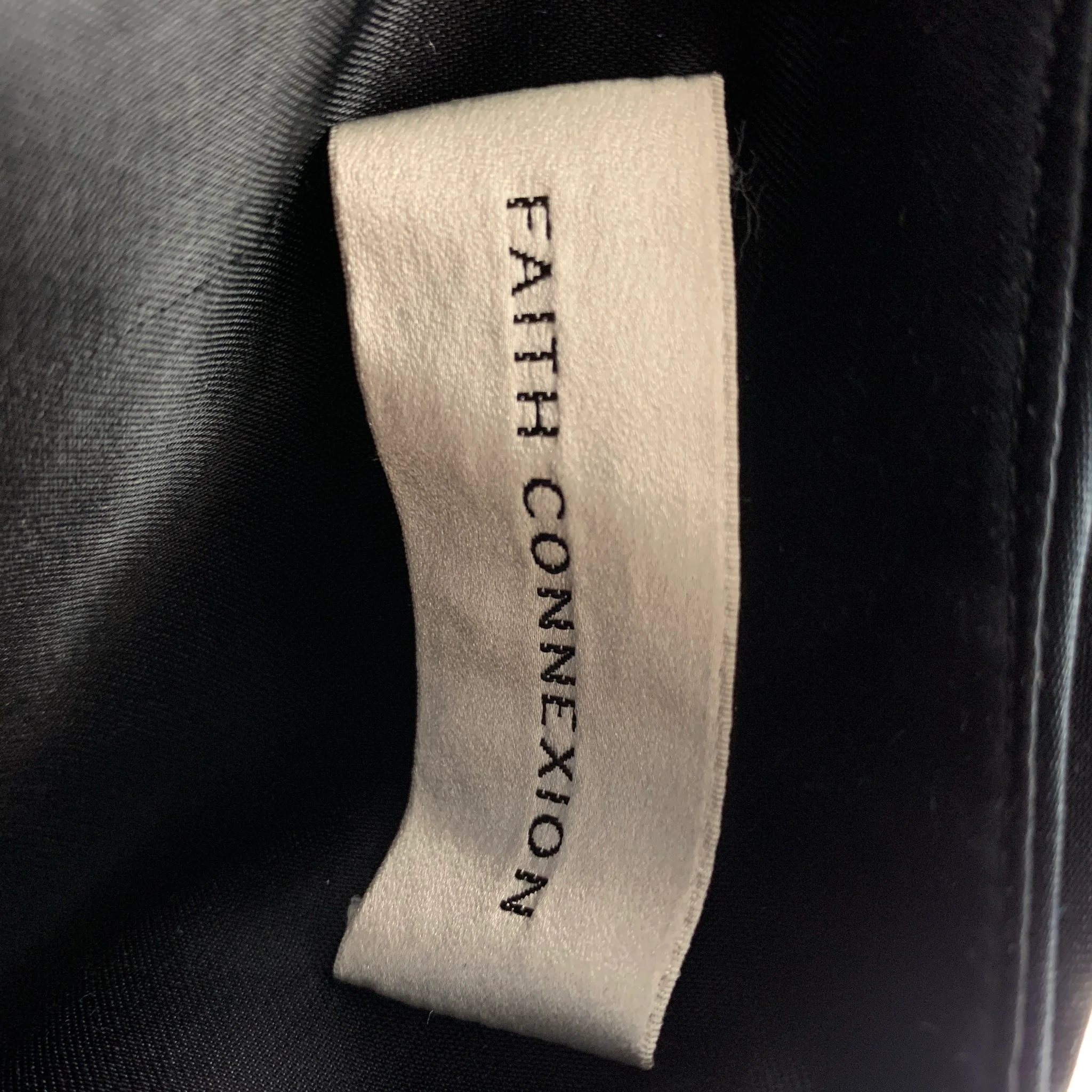 FAITH CONNEXION Size 6 Black Viscose Stars Long Skirt - Image 6