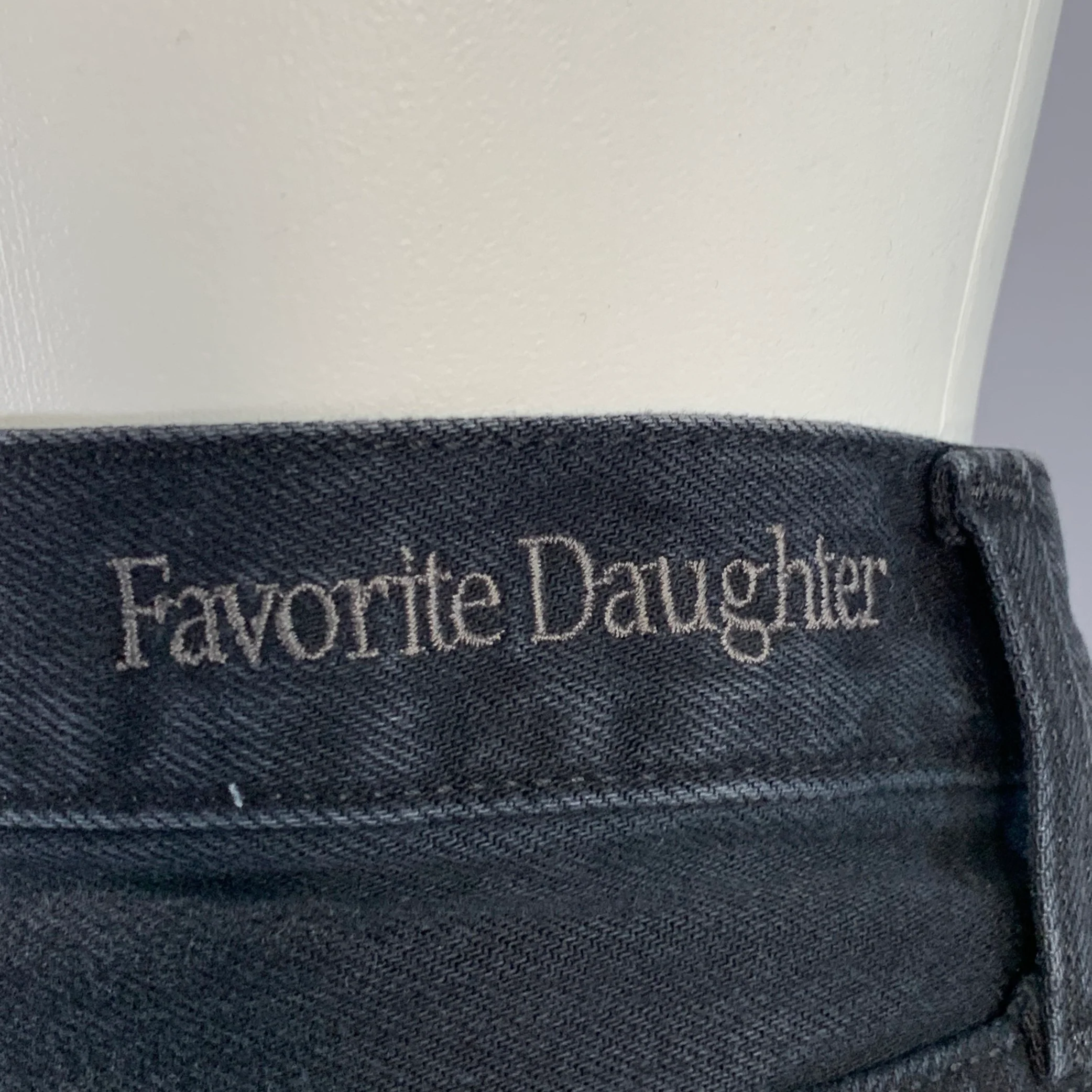FAVORITE DAUGHTER Size 25 The Sadie Black Denim Twill Button Fly Midi Skirt - Image 3