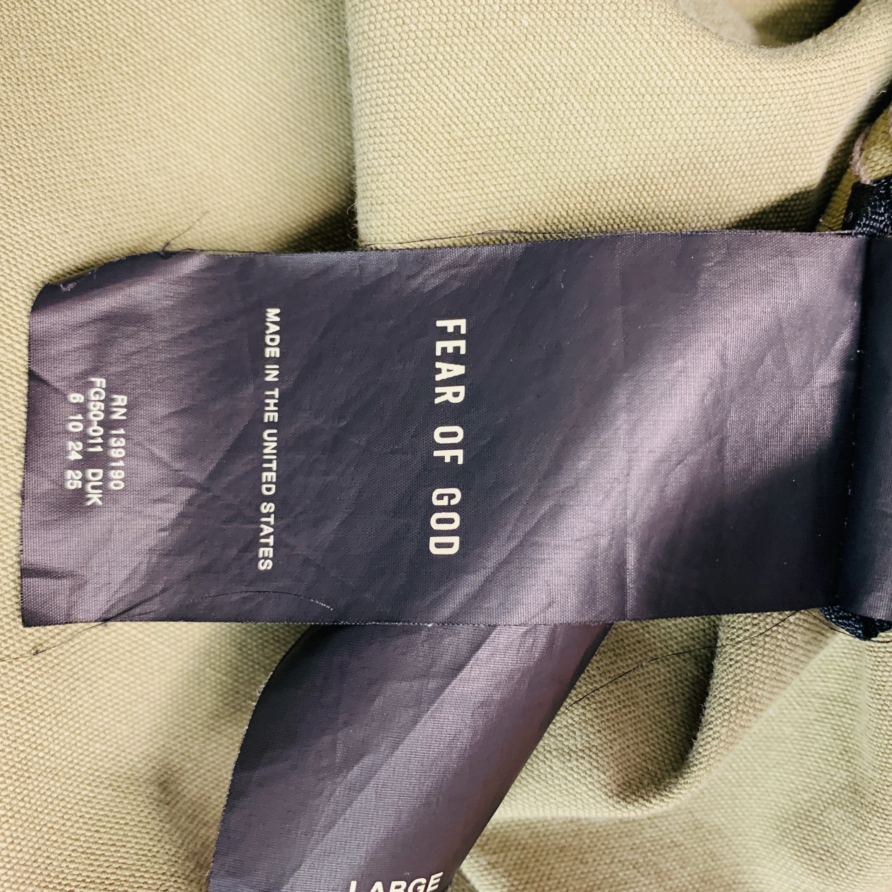 FEAR OF GOD Size L Khaki Cotton Jacket - Image 8
