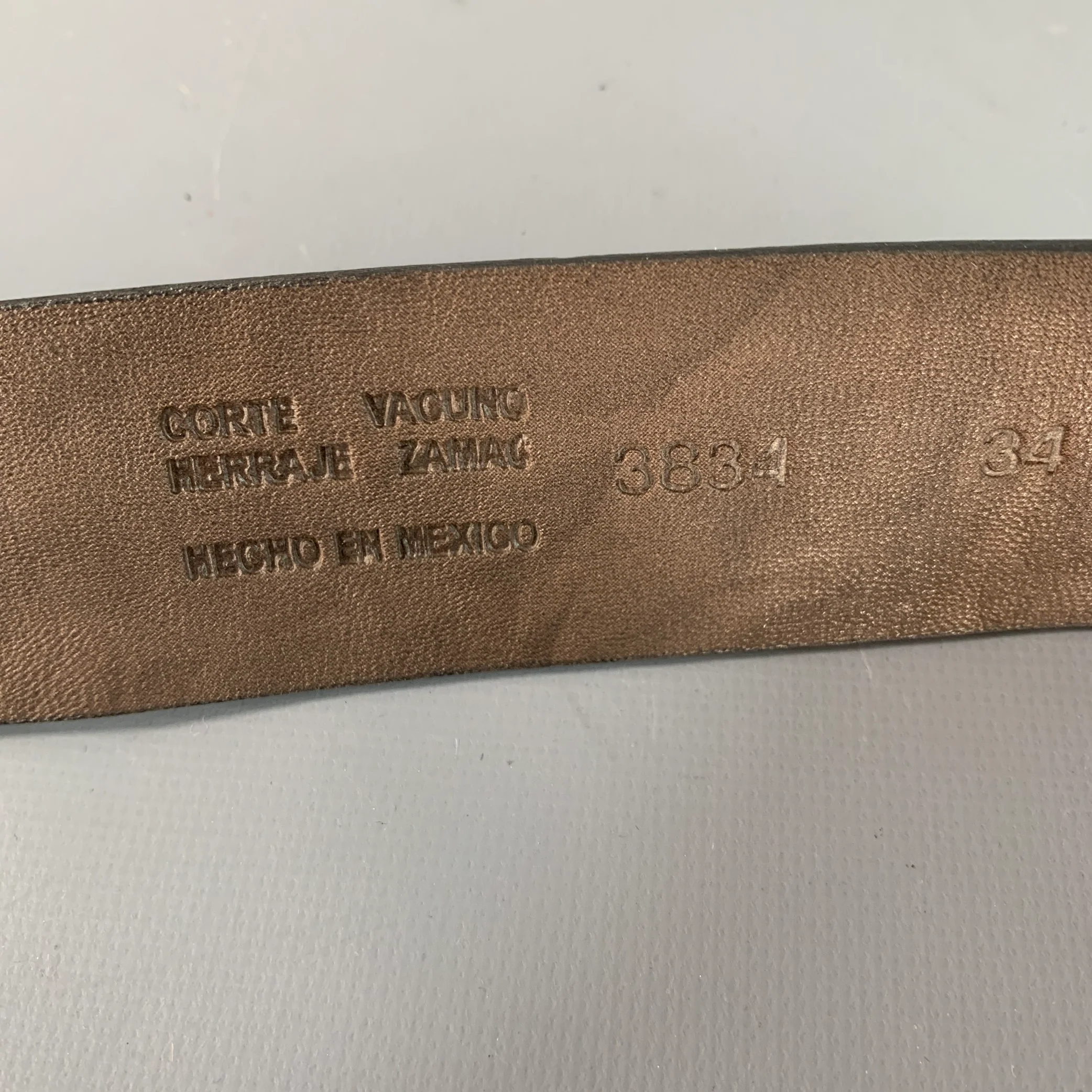 FEEL GO Size 34 Brown Leather Belt - Image 6