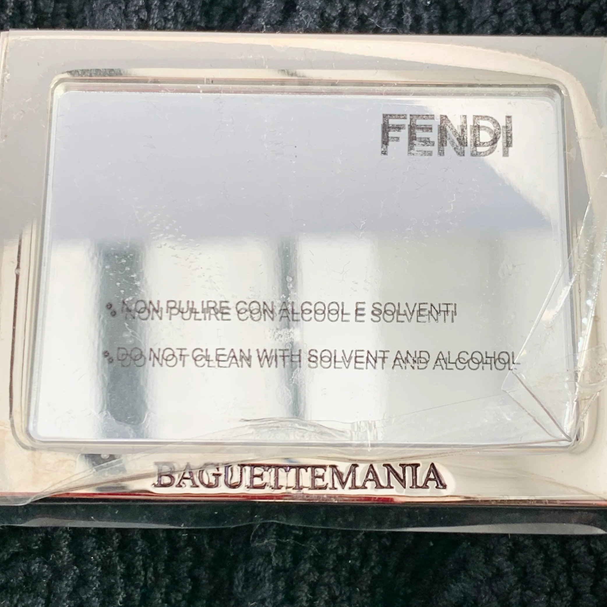 FENDI Rare Multi Color White Sequined Paillettes Leather Baguette Handbag - Image 7