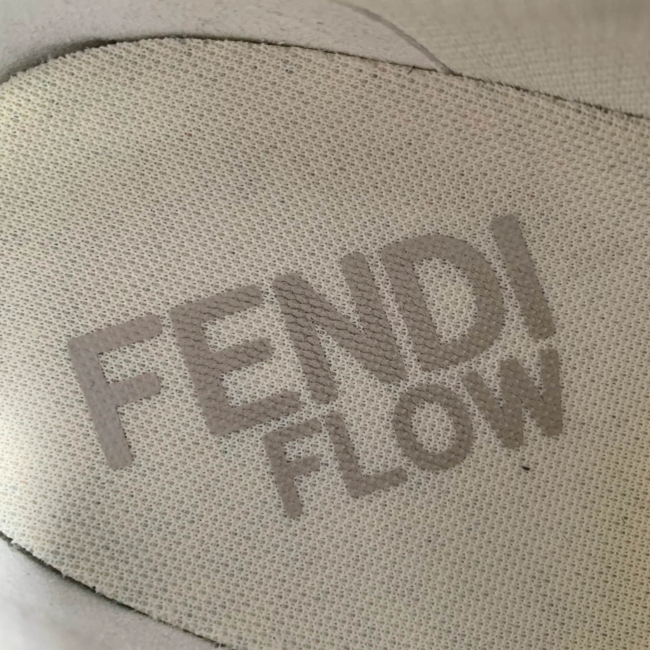 FENDI Size 11 White Off-White Leather Lace Up Zipper Flow Sneakers - Image 7
