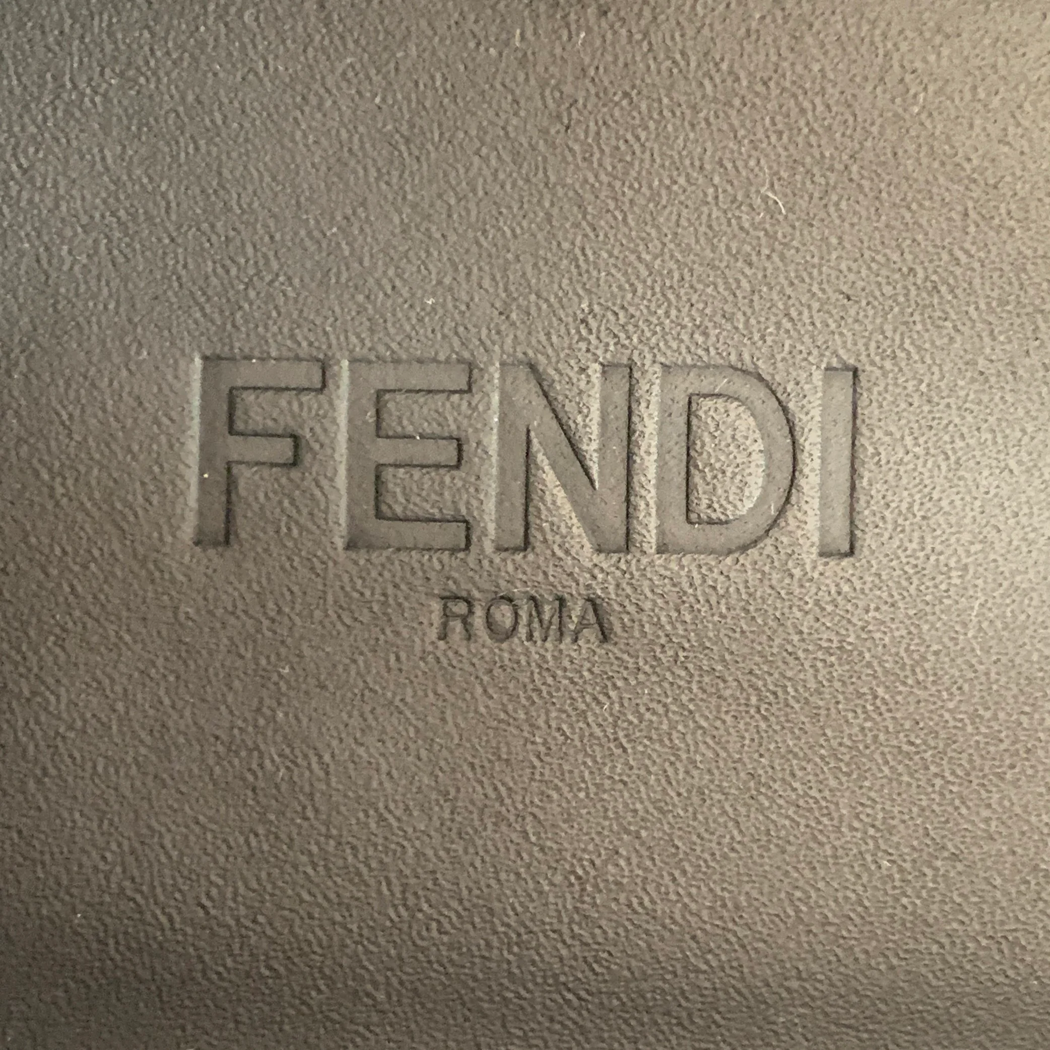 FENDI Size 13 Black Silver Calfskin Leather Monogram Buckle Slip On Loafers - Image 7