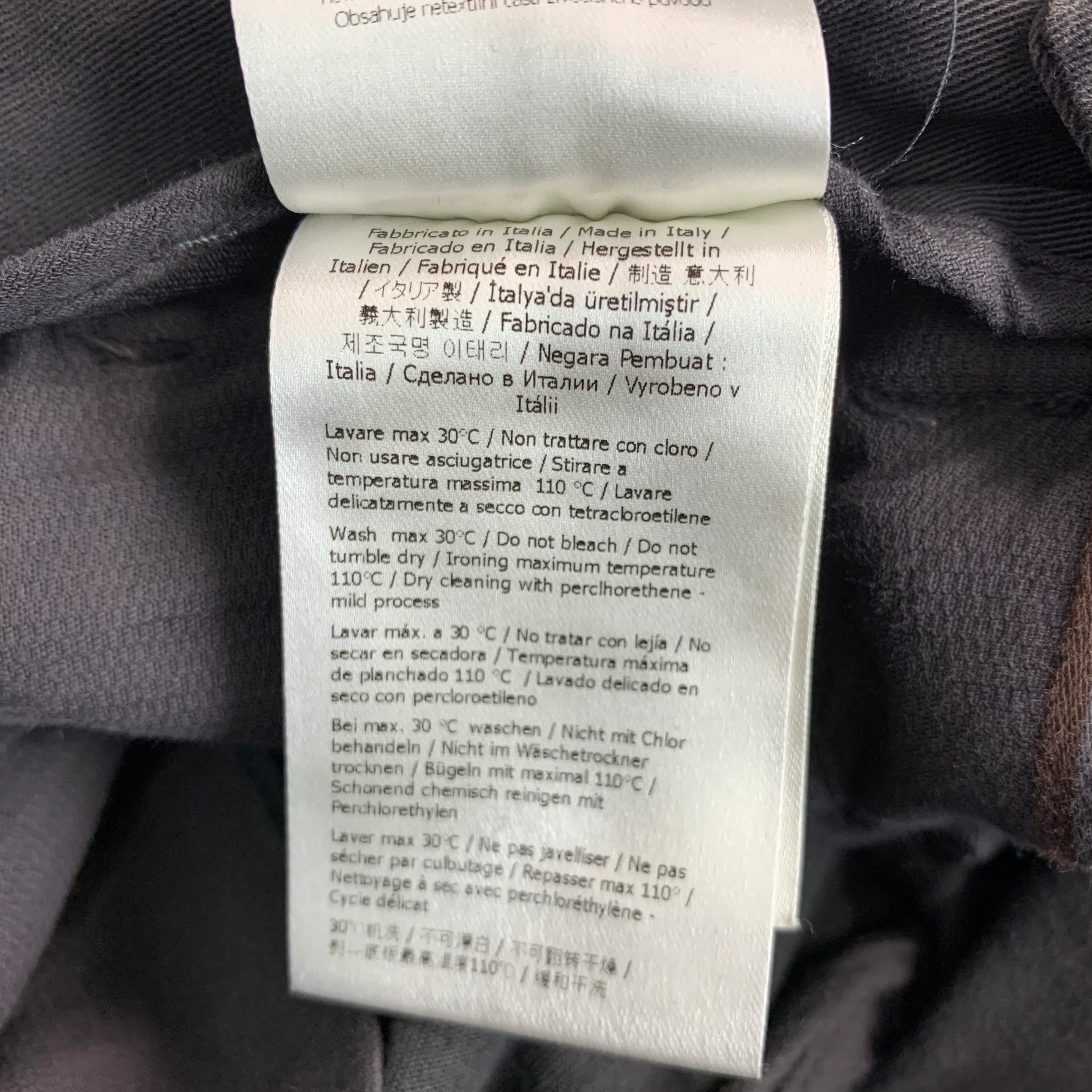 FENDI Size 30 Grey Charcoal Cotton Blend Flat Front Casual Pants - Image 13