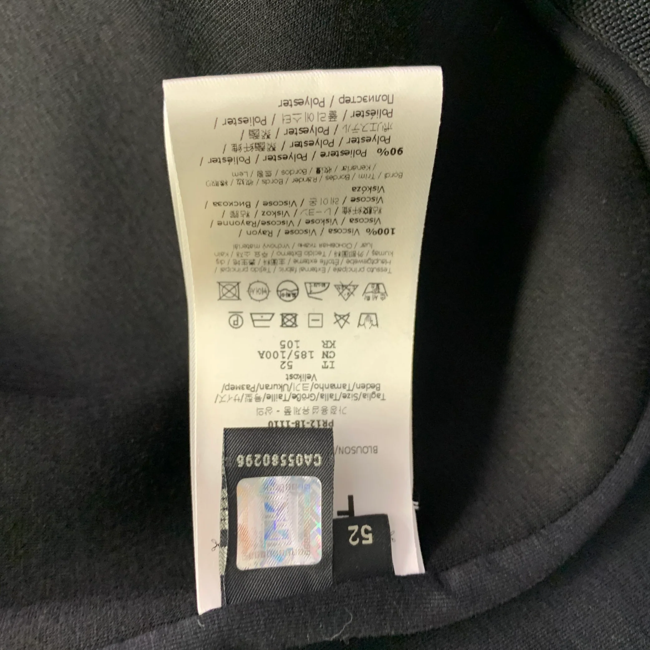 FENDI Size 42 Black Viscose Zip Up Jacket - Image 7