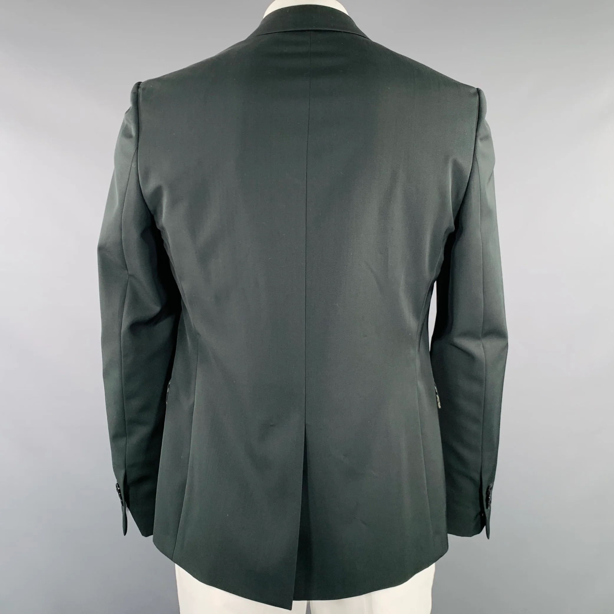 FENDI Size 42 Charcoal Wool Notch Lapel Sport Coat - Image 3