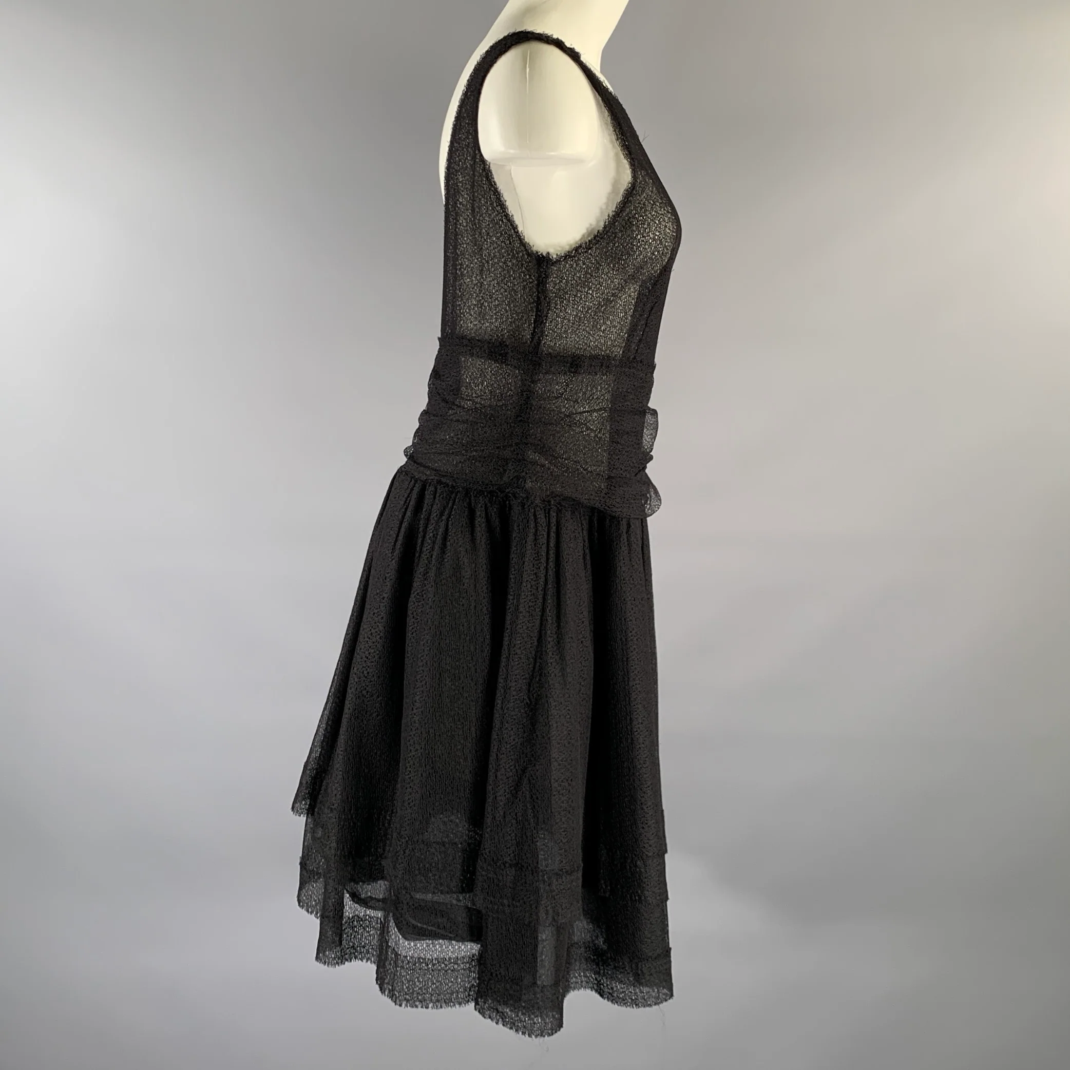 FENDI Size S Black ca0055499 A-Line Knee-Length Dress - Image 3
