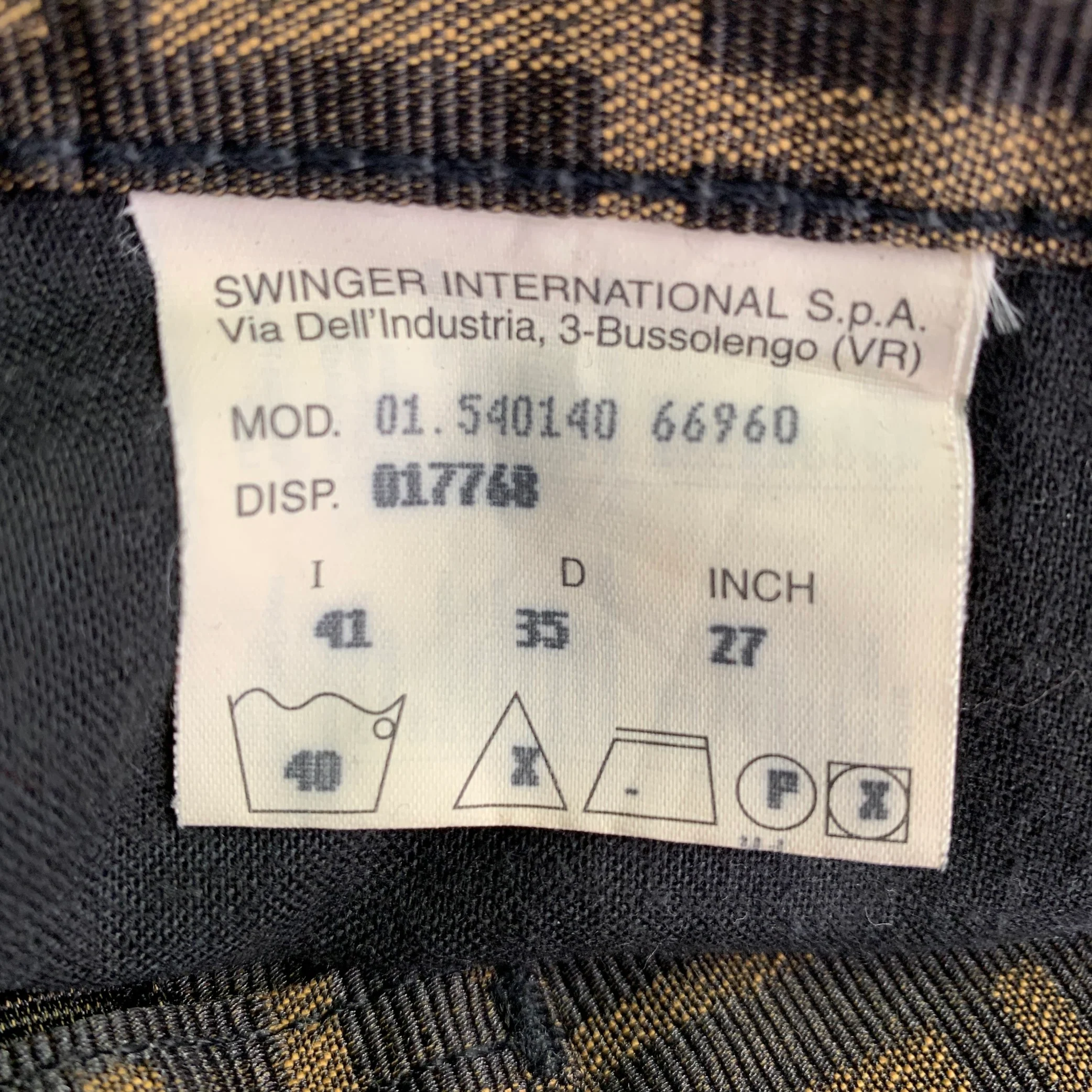FENDI Size XS Brown Black Polyester Cotton Zucca Monogram High Waisted Jeans - Image 3