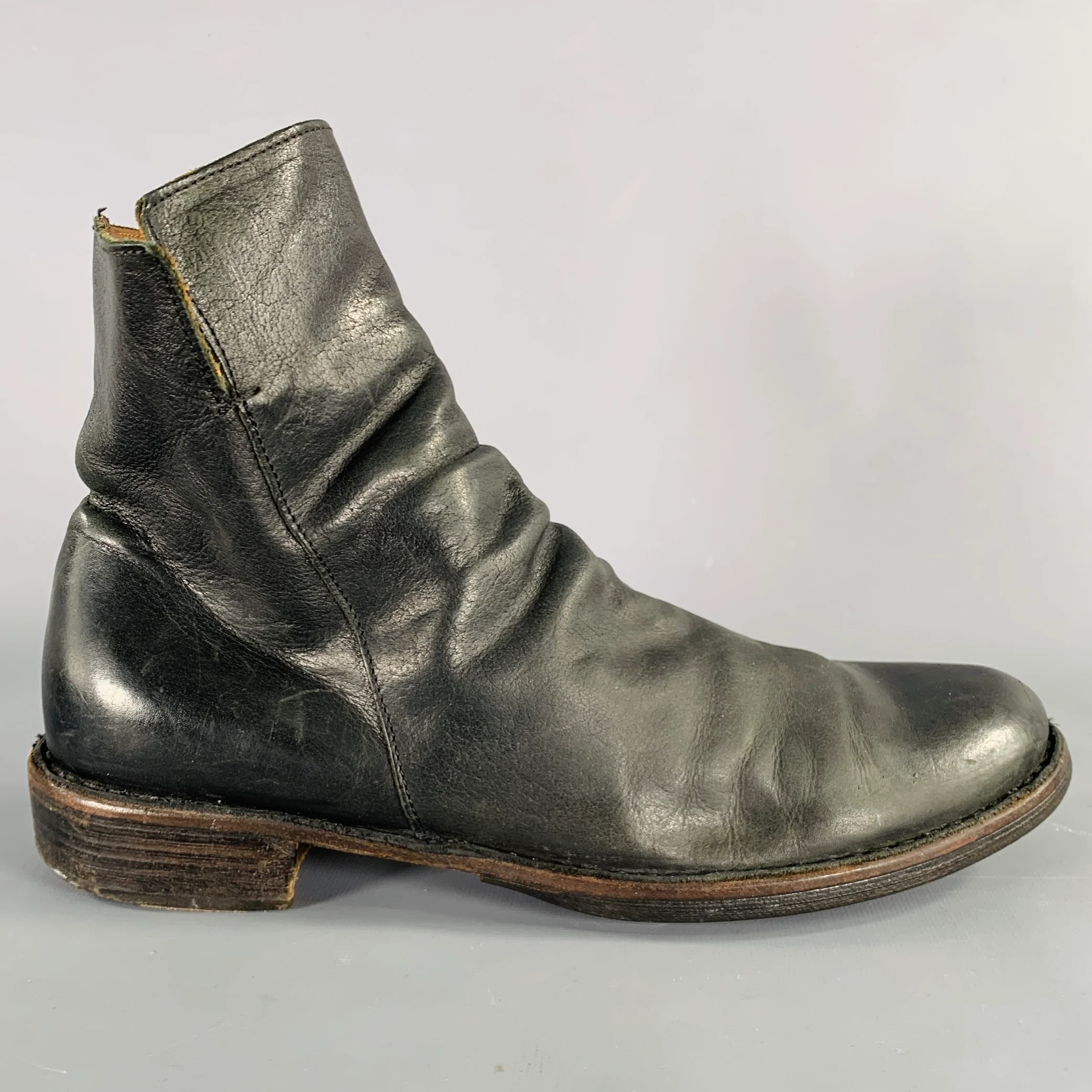 FIORENTINI + BAKER Size 9 -Eternity Elf- Black Leather Side Zipper Boots - Image 2