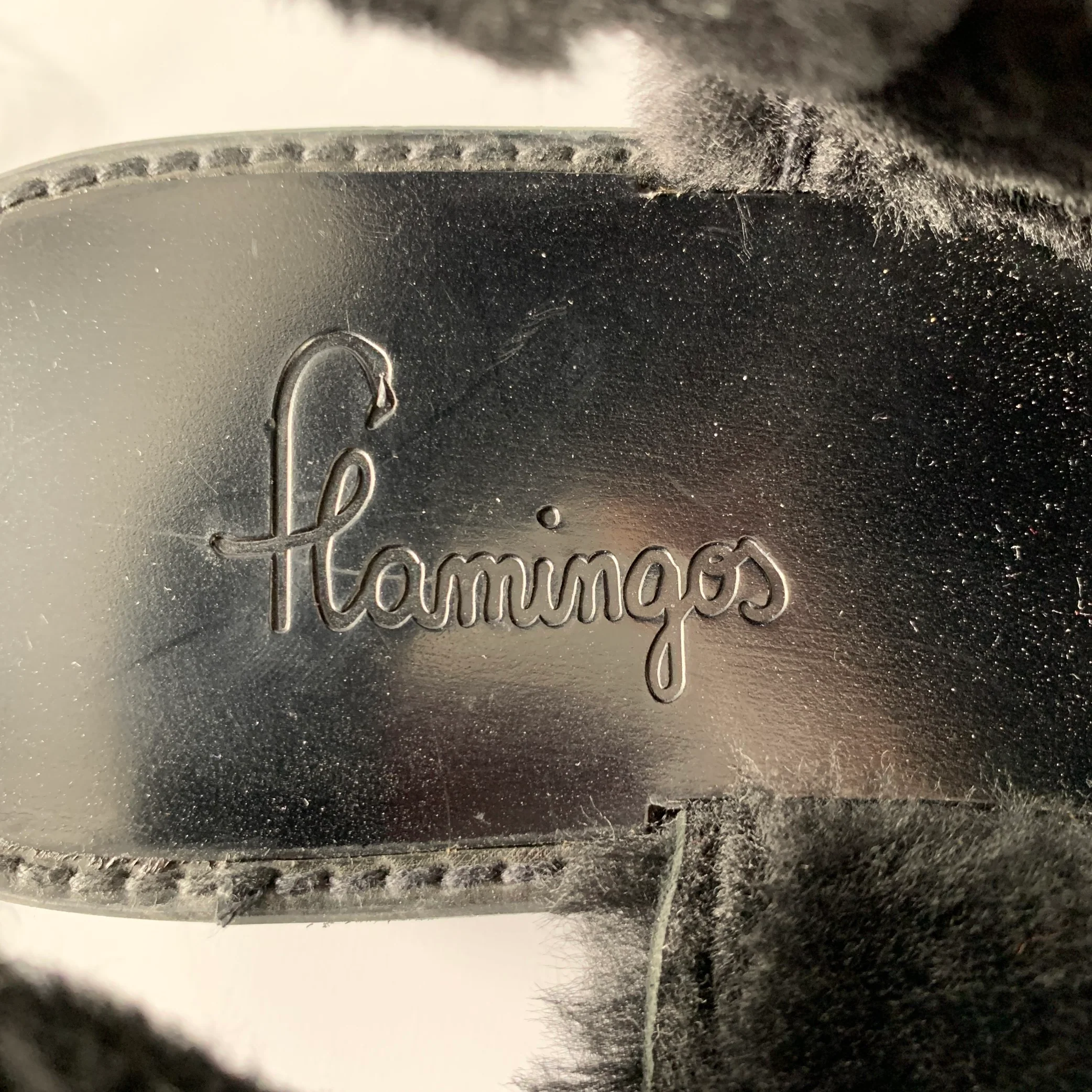 FLAMINGOS Size 9 Black Criss Crossed Platform Sandals - Image 7