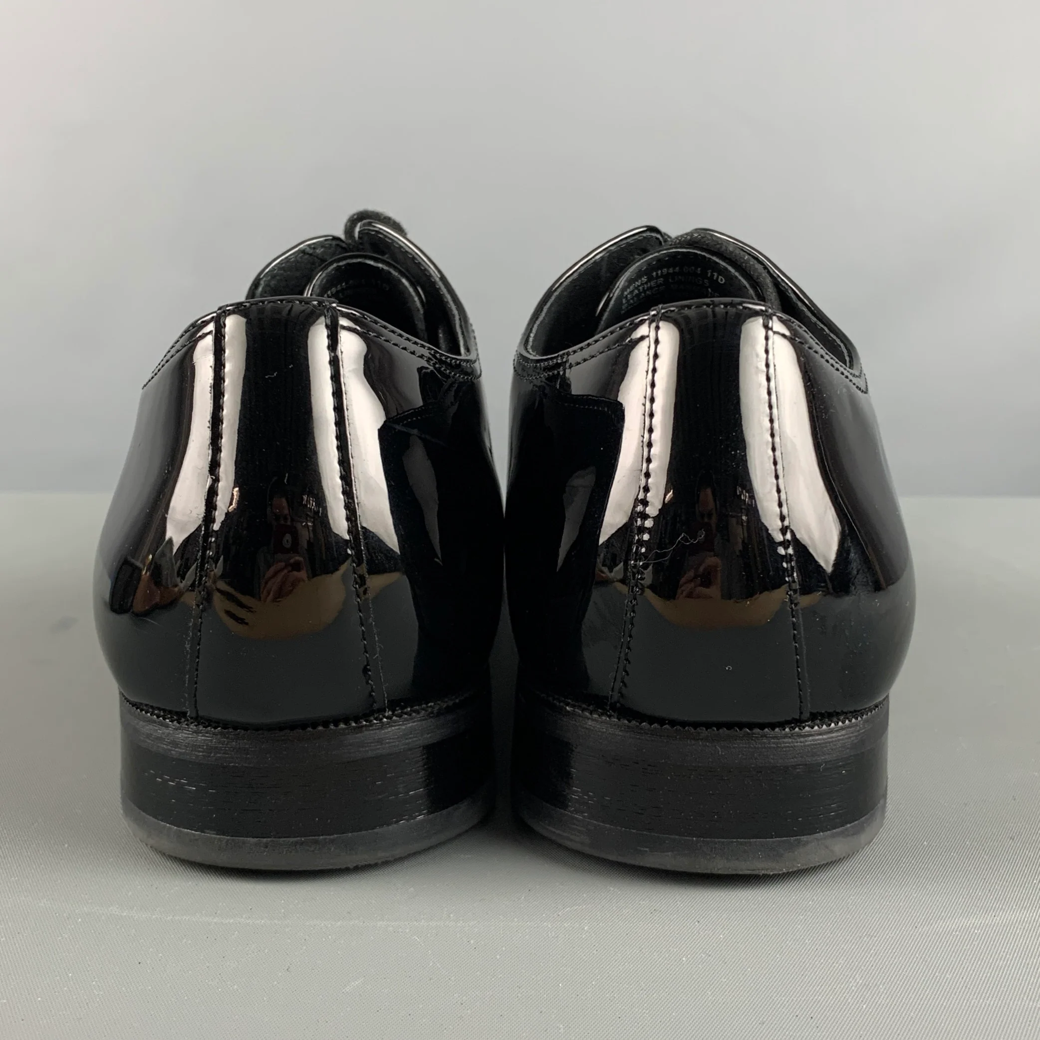 FLORSHEIM Size 11 Black Cap Toe Lace Up Shoes - Image 3
