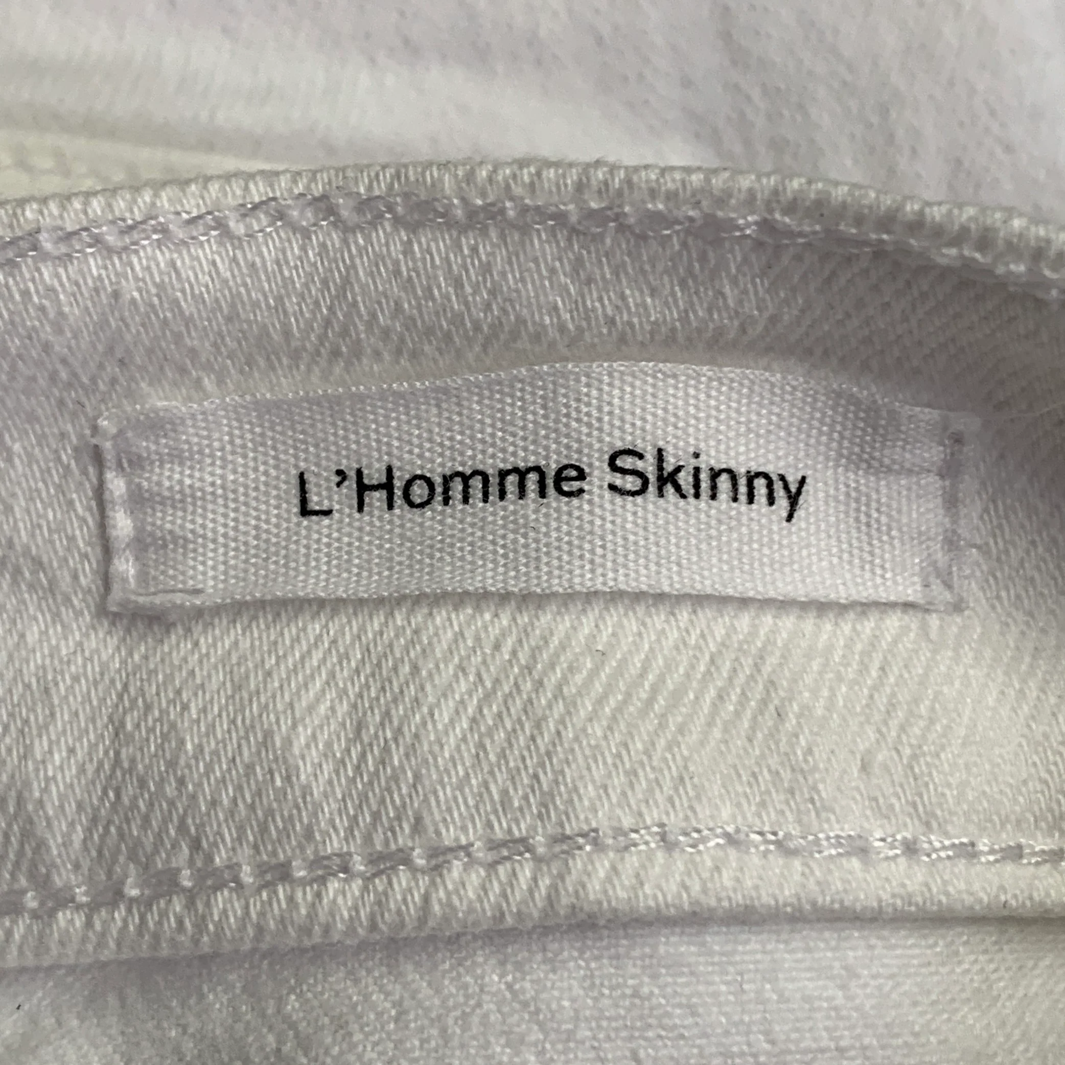 FRAME Size 29 Blanc Rips White Twill Cotton Blend Distressed Low Rise Skinny Jeans - Image 6